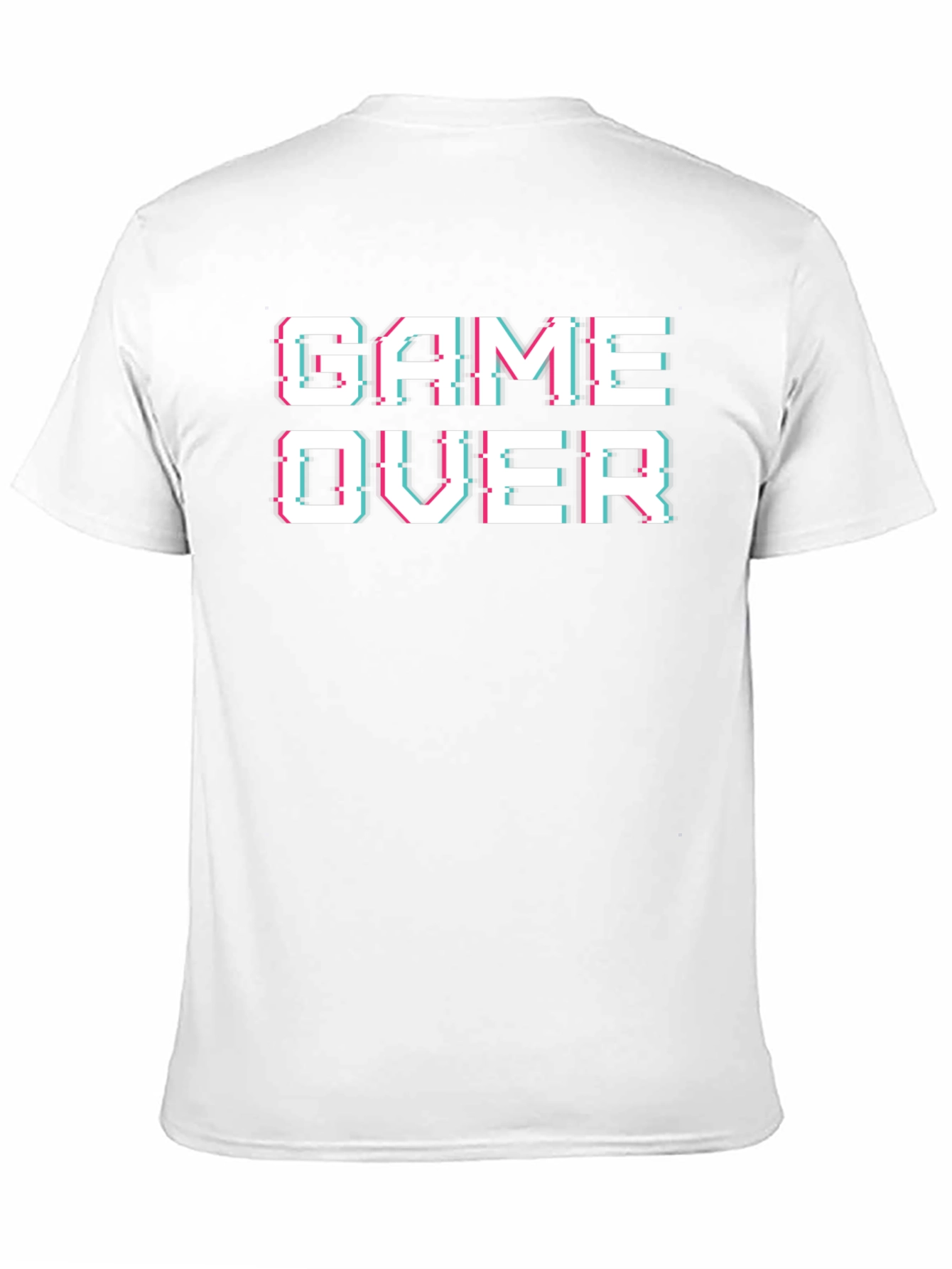 Game Over Glitch Graphic Black T-Shirt