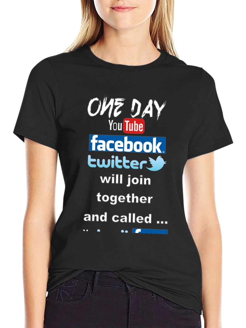 Funny Social Media T-Shirt - One Day