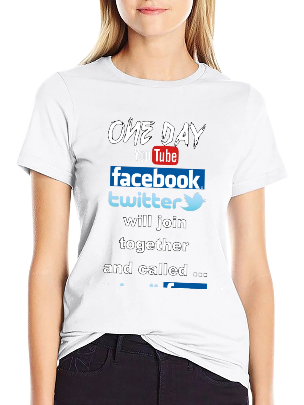 Funny Social Media T-Shirt - One Day