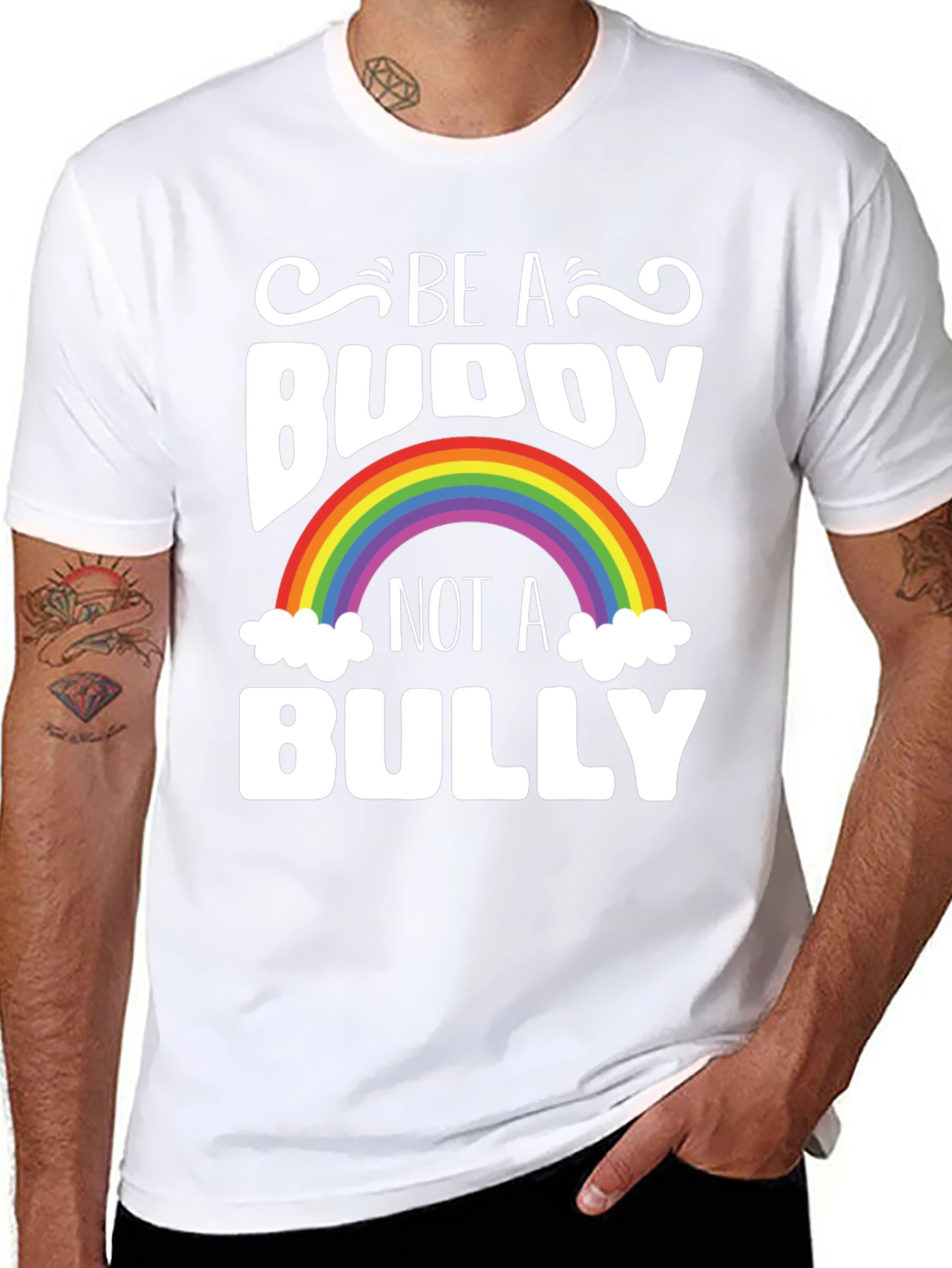 Be A Buddy Not A Bully Rainbow T-Shirt