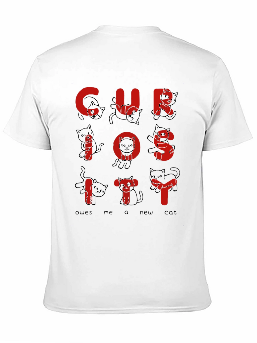 Curiosity Cat T-Shirt - Funny Graphic Tee