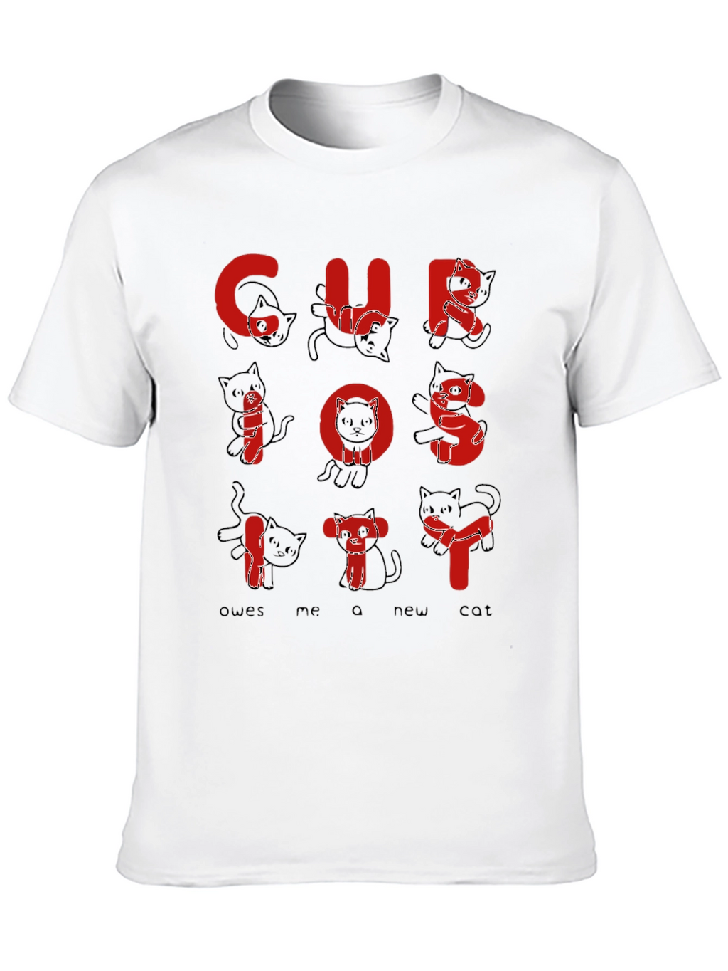 Curiosity Cat T-Shirt - Funny Graphic Tee