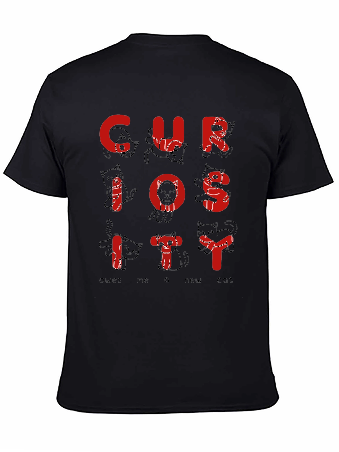 Curiosity Cat T-Shirt - Funny Graphic Tee