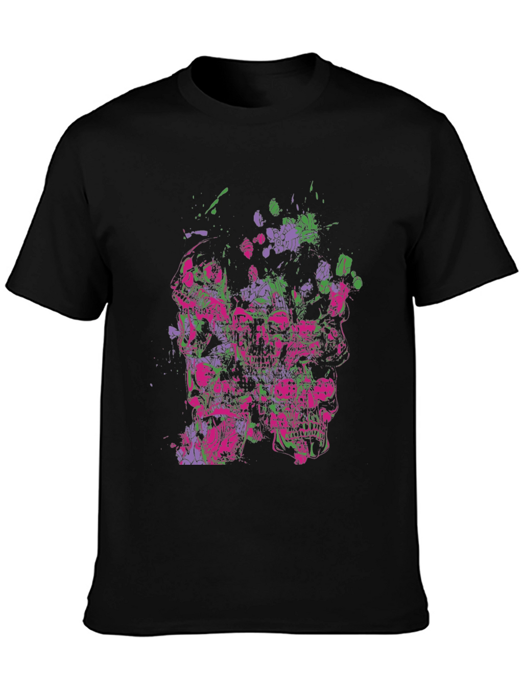 Edgy Skull Graphic Black T-Shirt
