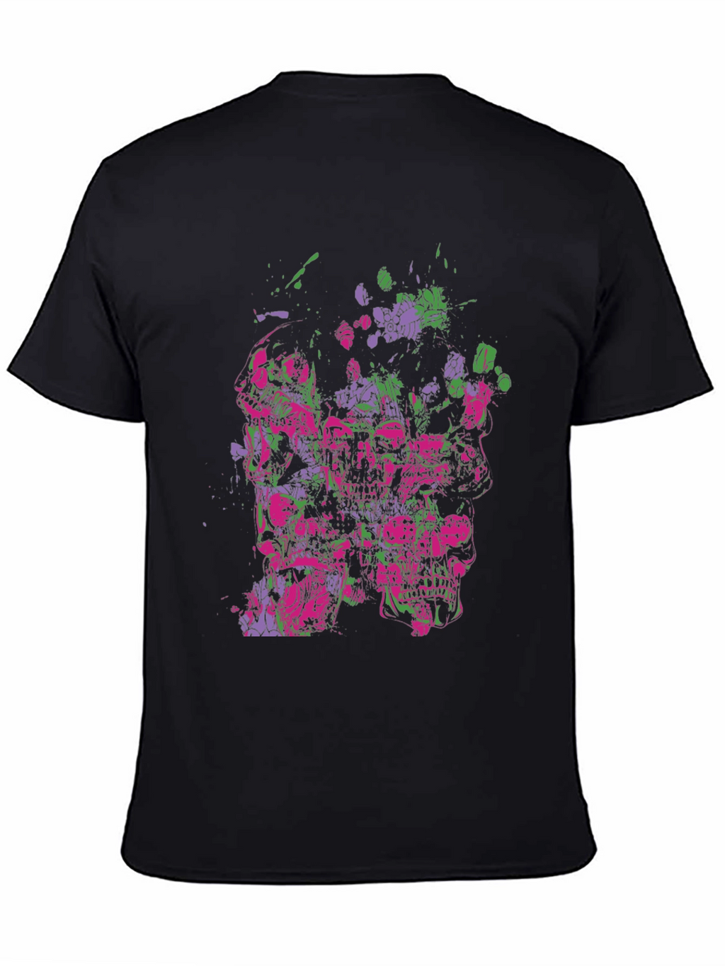Edgy Skull Graphic Black T-Shirt