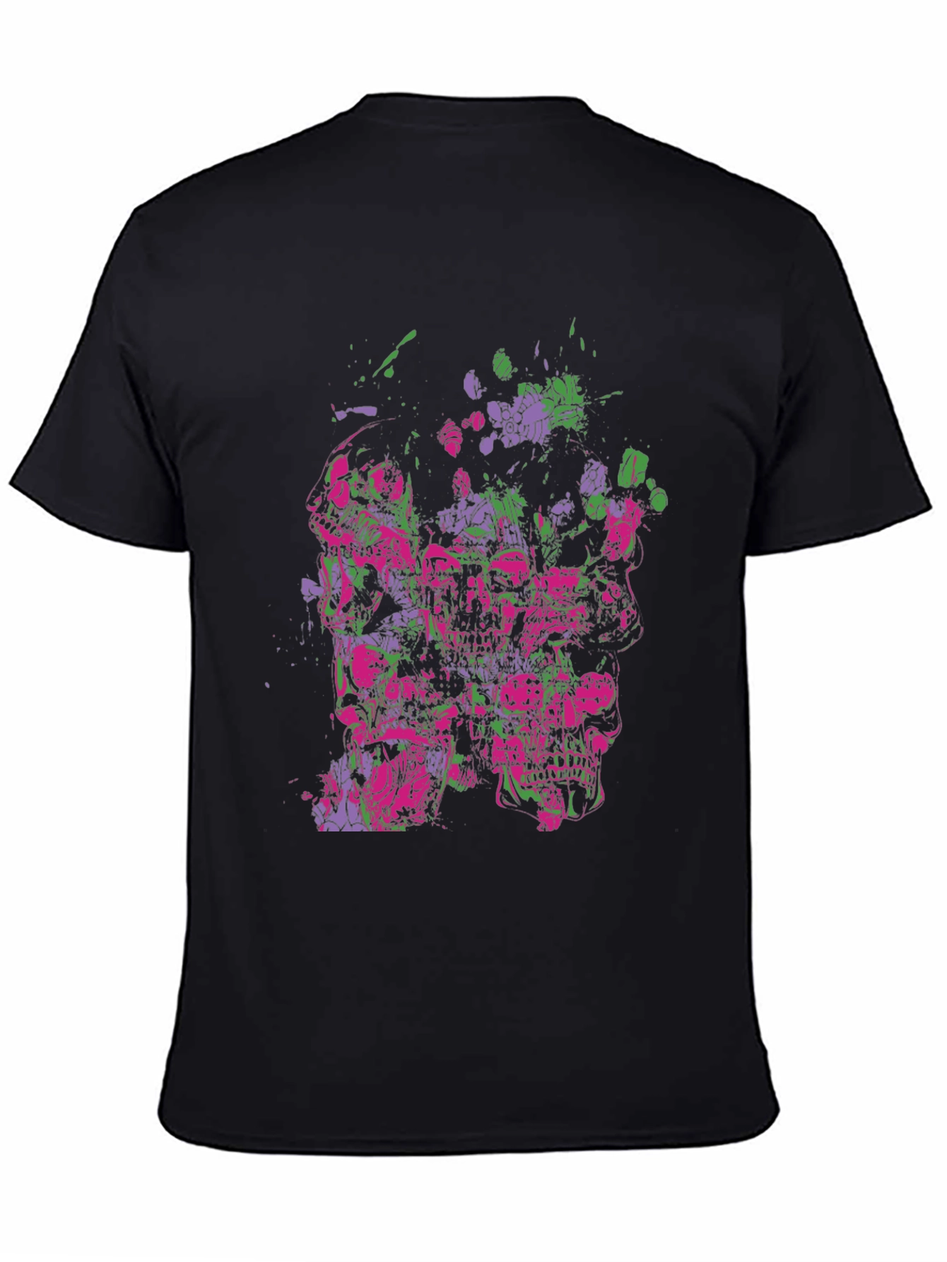 Edgy Skull Graphic Black T-Shirt