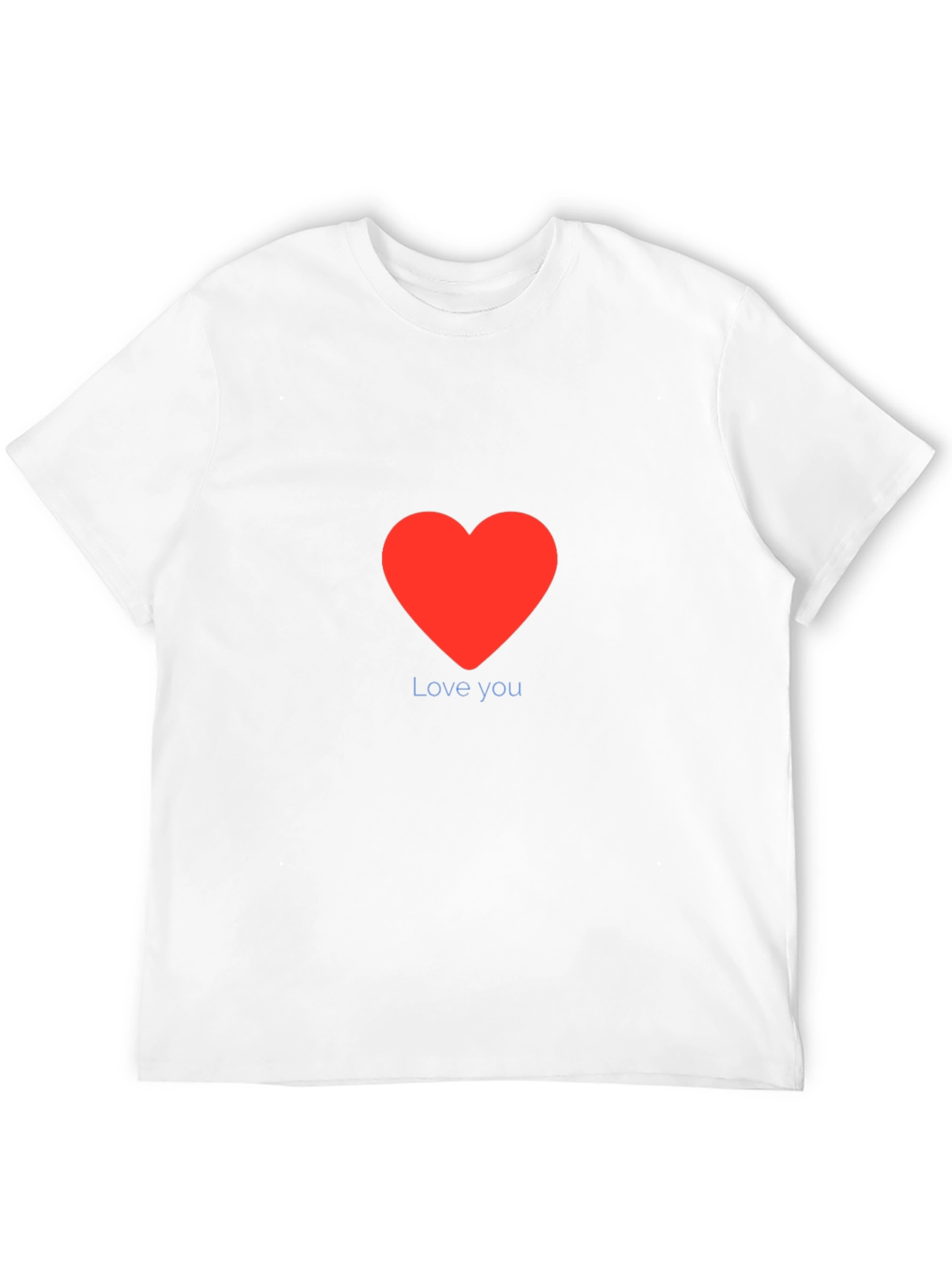 Love You Red Heart Graphic Tee