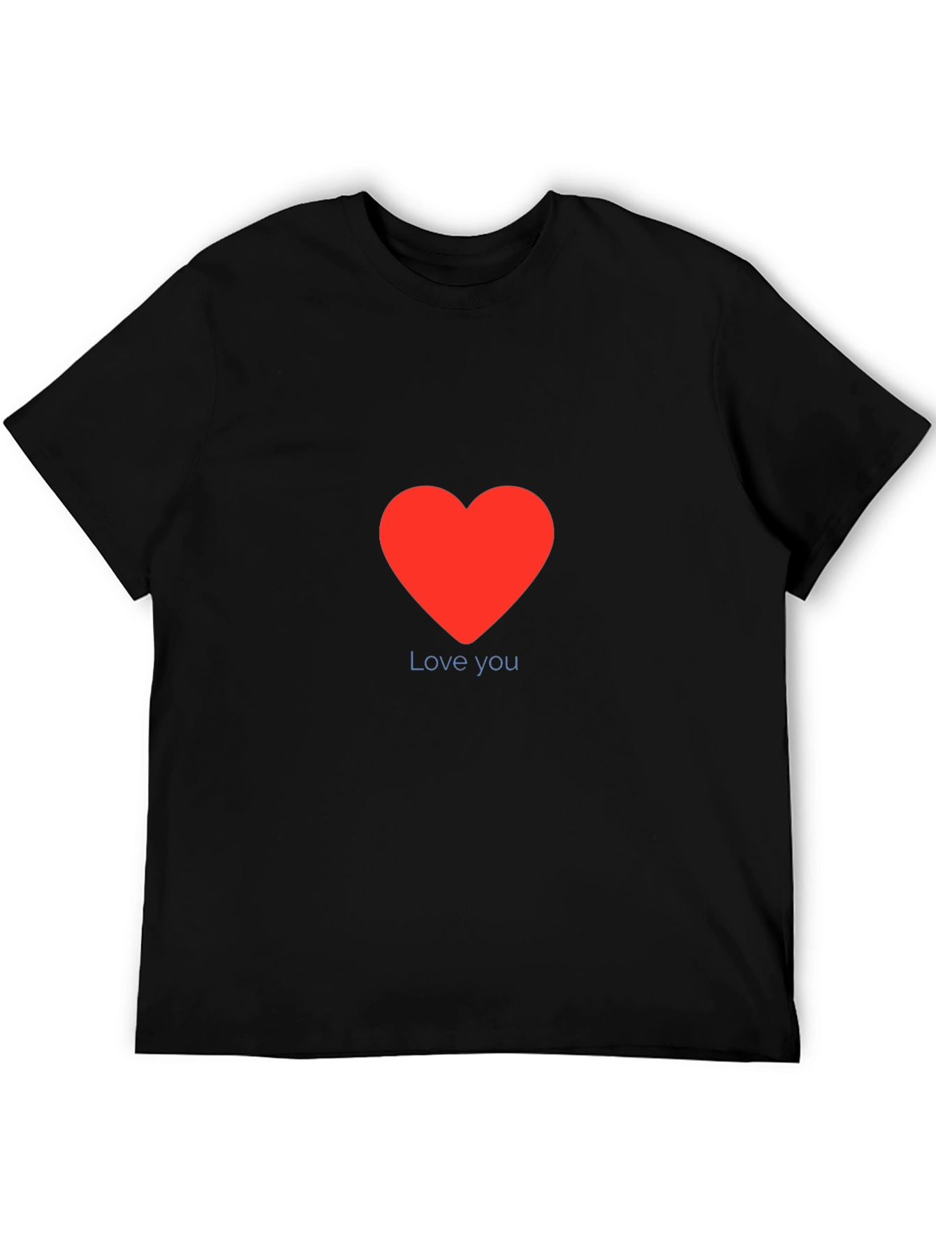 Love You Red Heart Graphic Tee