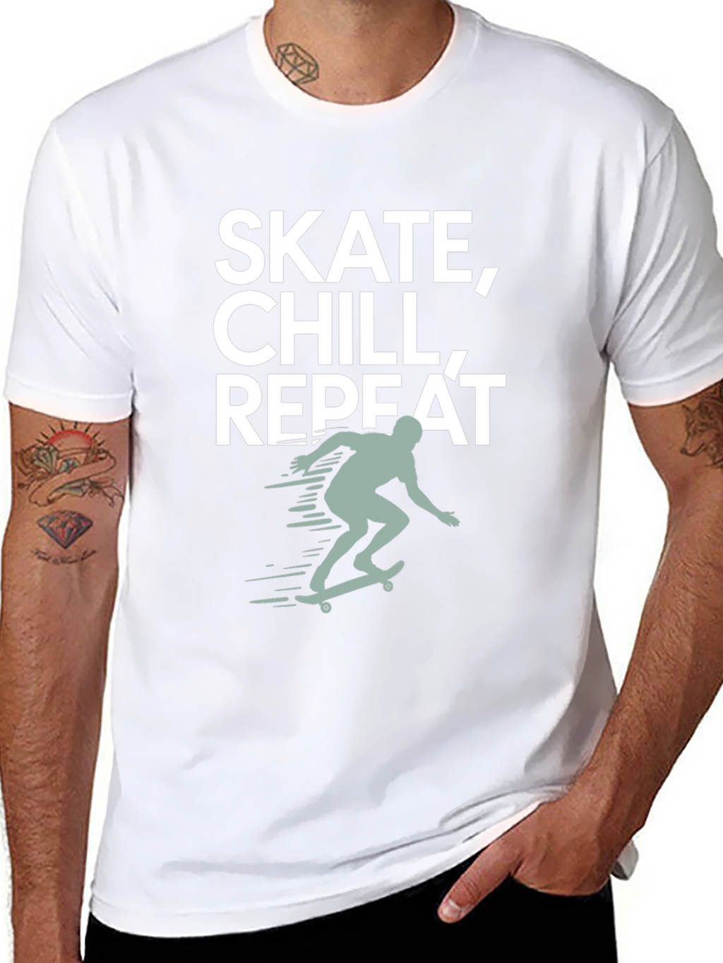 Skate Chill Repeat Graphic Tee