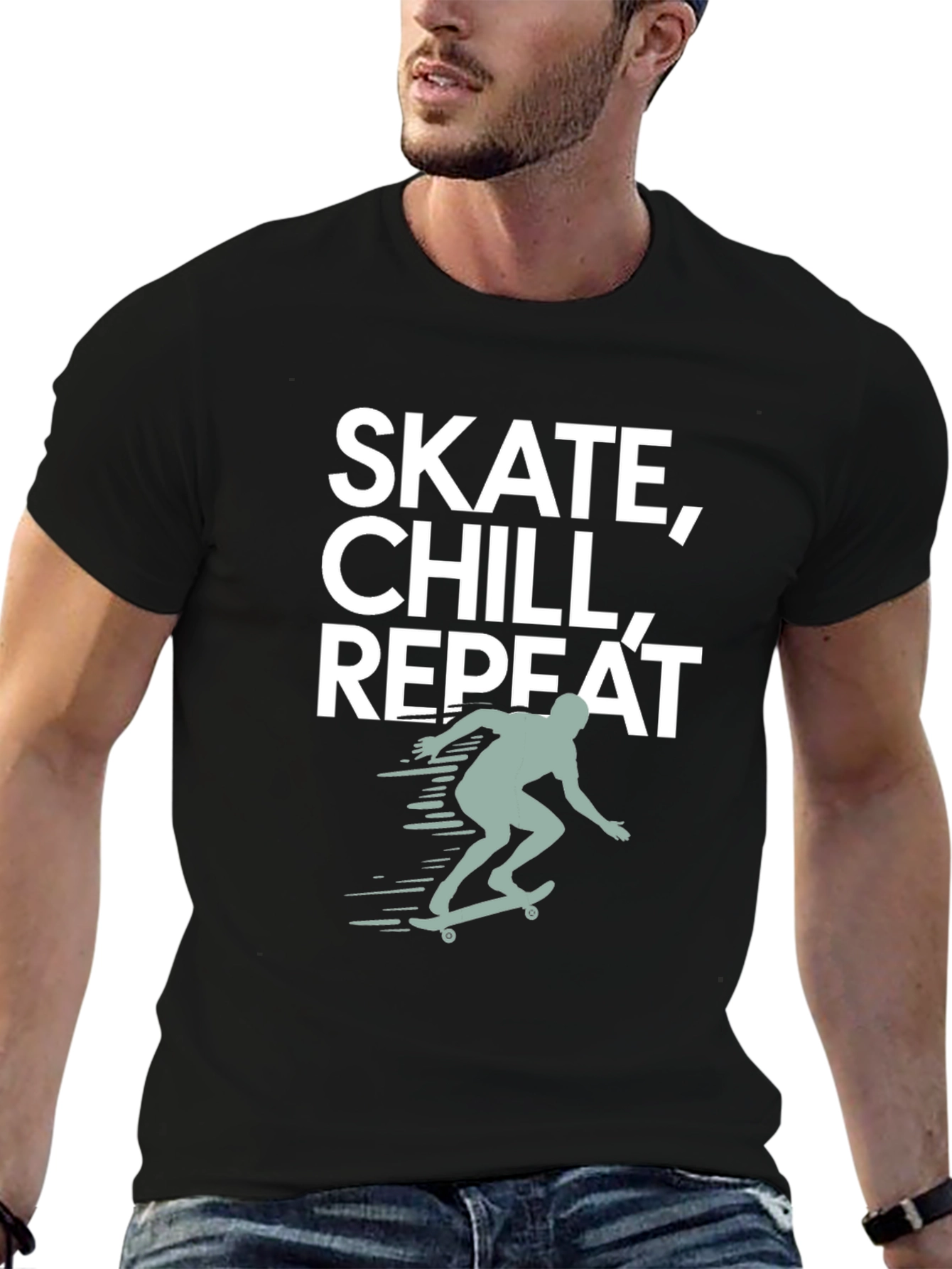 Skate Chill Repeat Graphic Tee