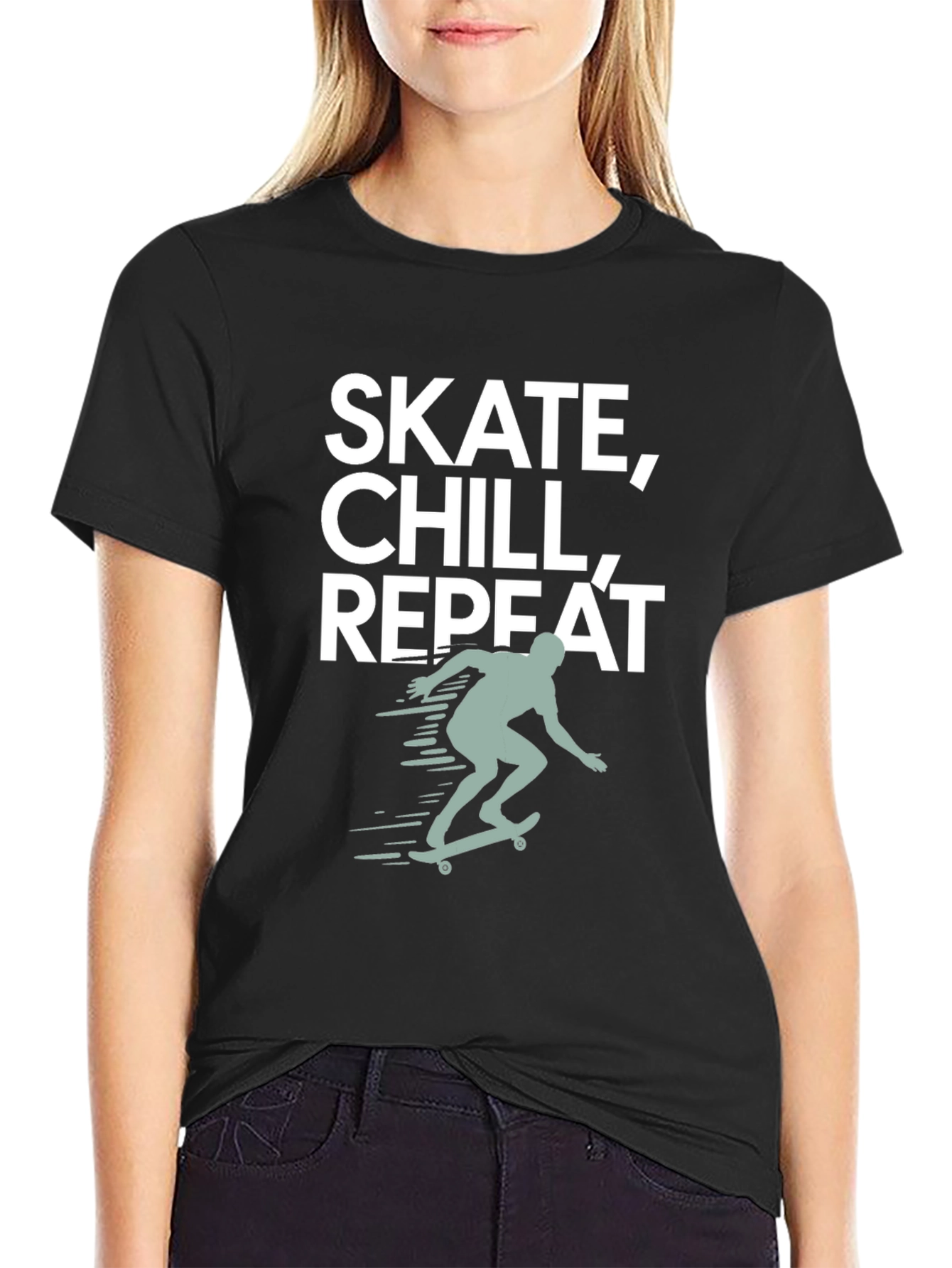Skate Chill Repeat Graphic Tee