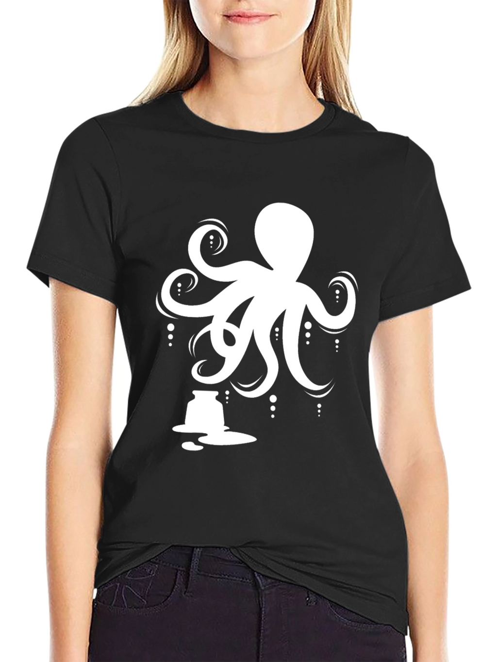 Octopus Ink Graphic Tee - Sea Life Shirt