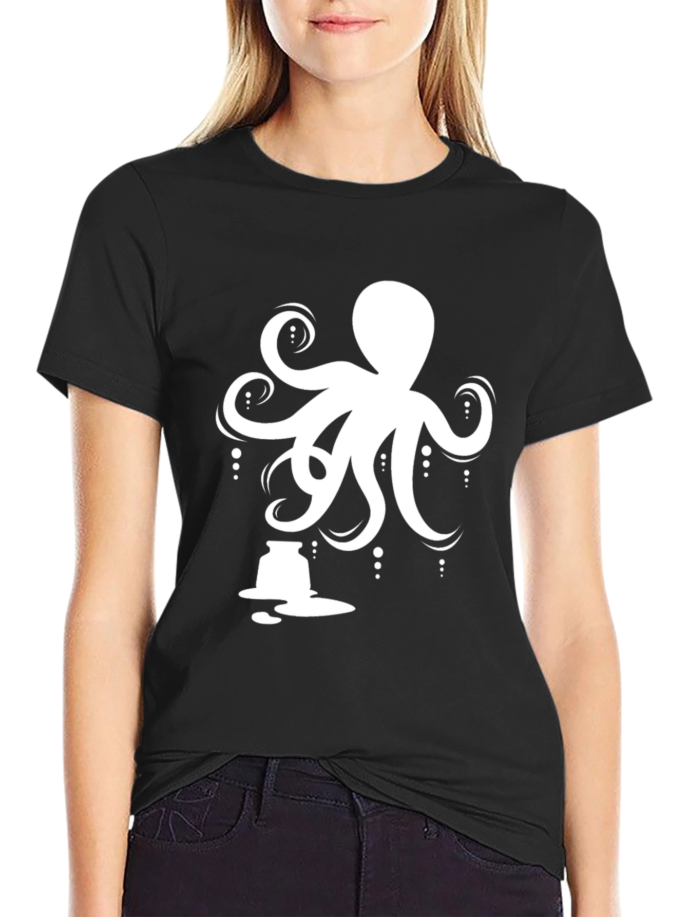 Octopus Ink Graphic Tee - Sea Life Shirt
