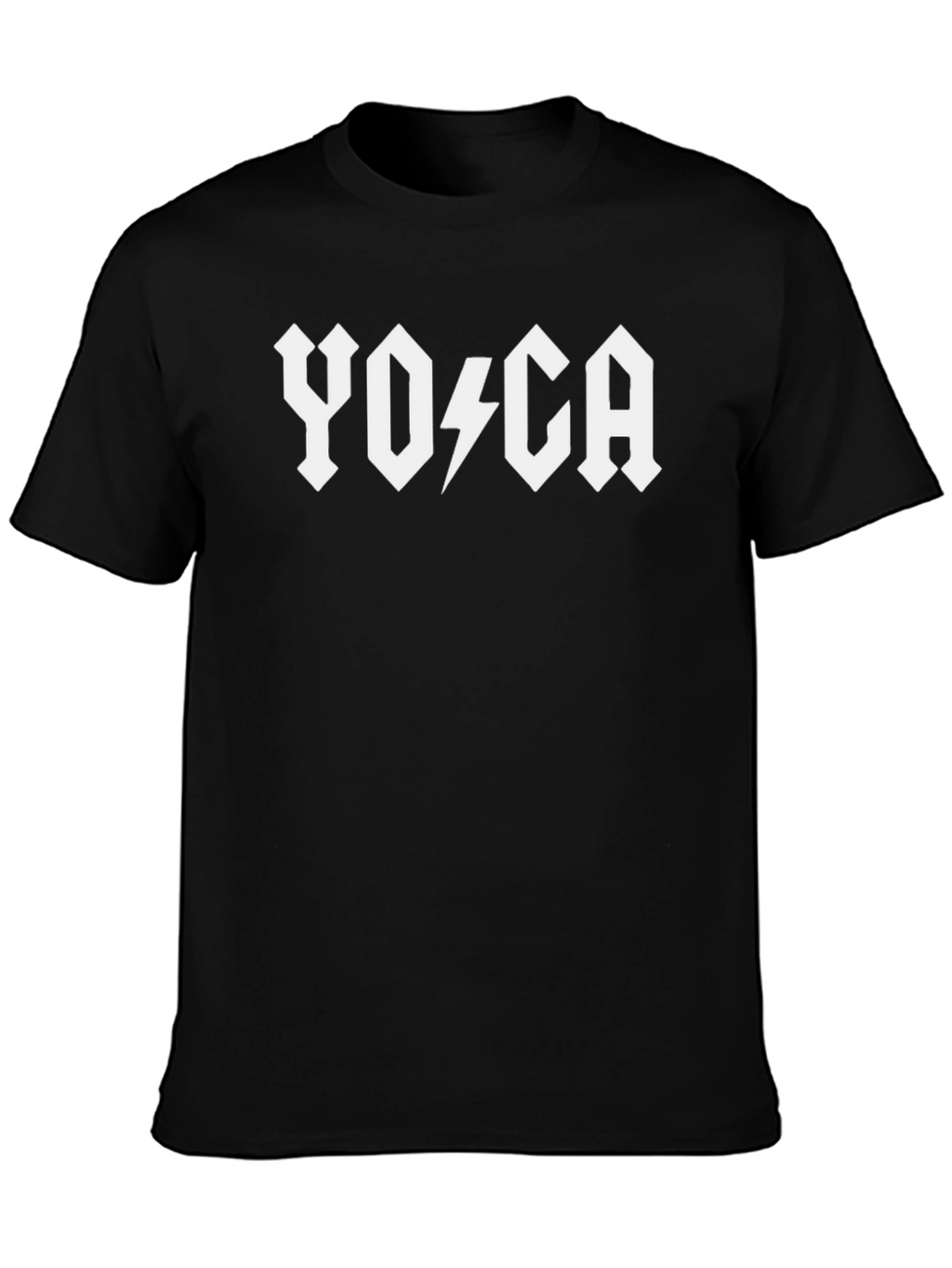 Yoga AC/DC Style Black T-Shirt