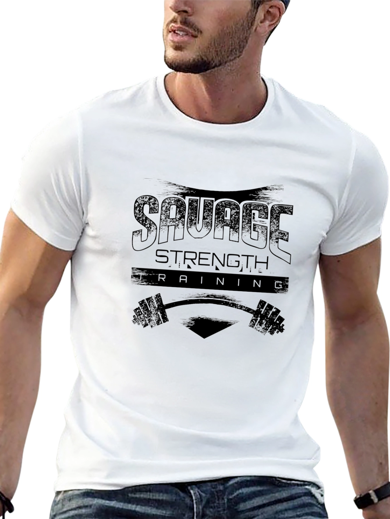 Savage Strength Training T-Shirt - Black Gym Tee
