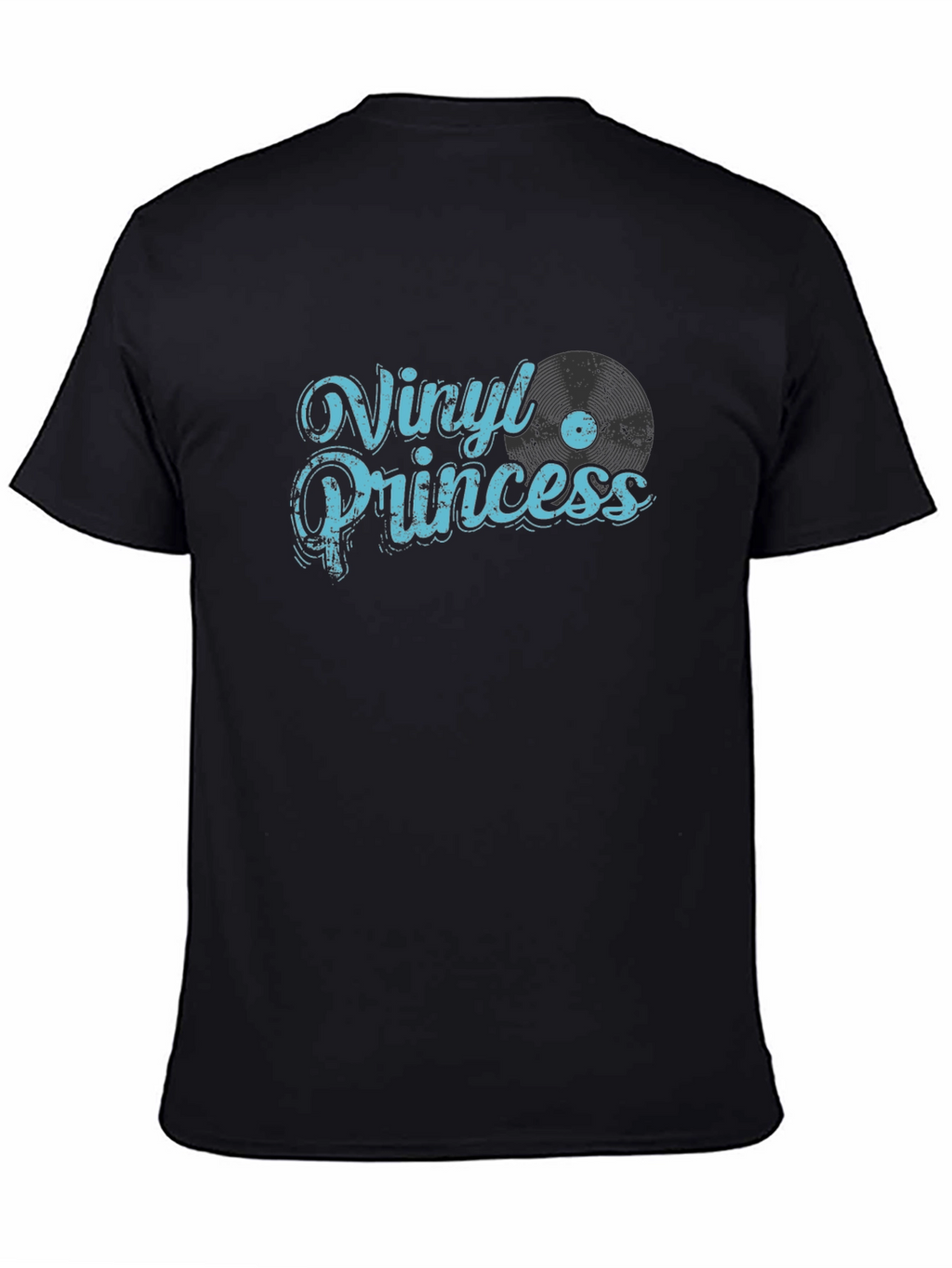 Vinyl Princess Graphic Tee - Black Cotton T-Shirt