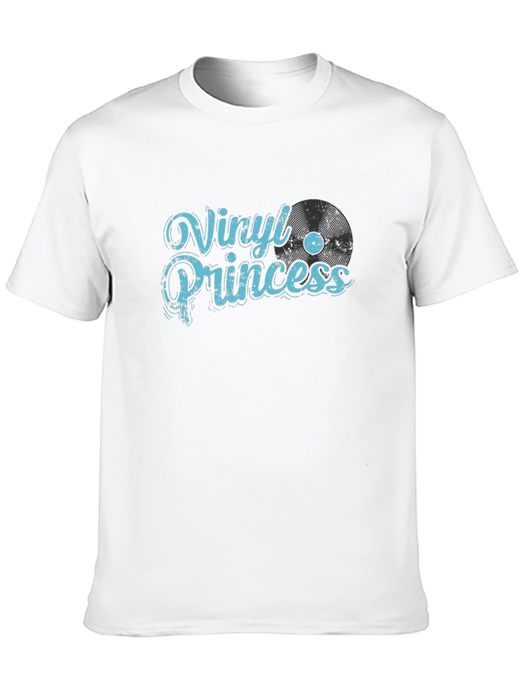 Vinyl Princess Graphic Tee - Black Cotton T-Shirt