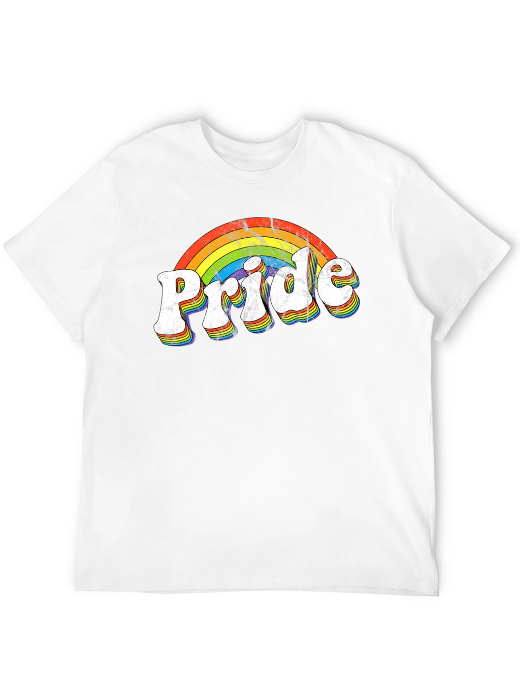 Retro Pride Rainbow T-Shirt - Black