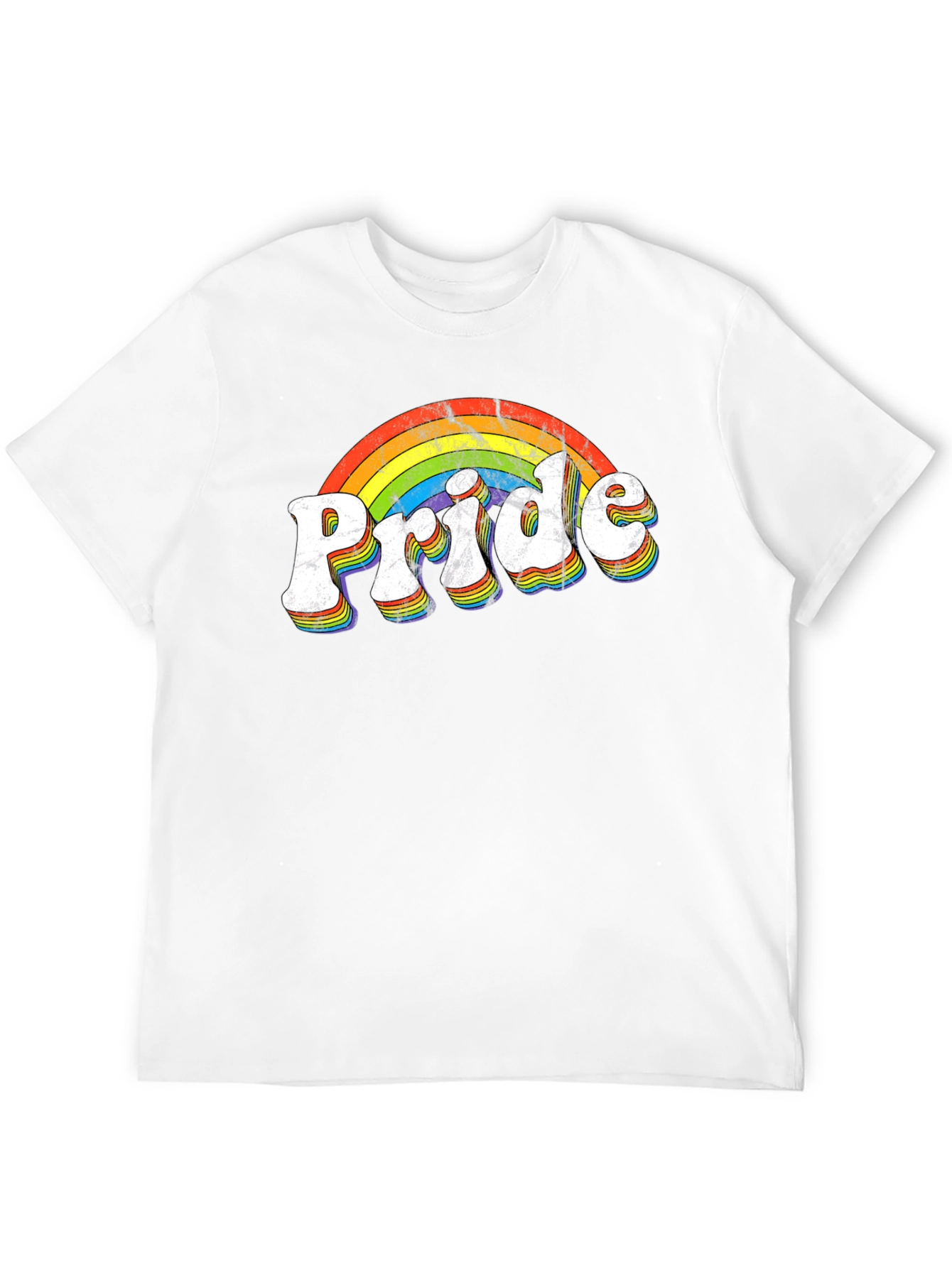 Retro Pride Rainbow T-Shirt - Black