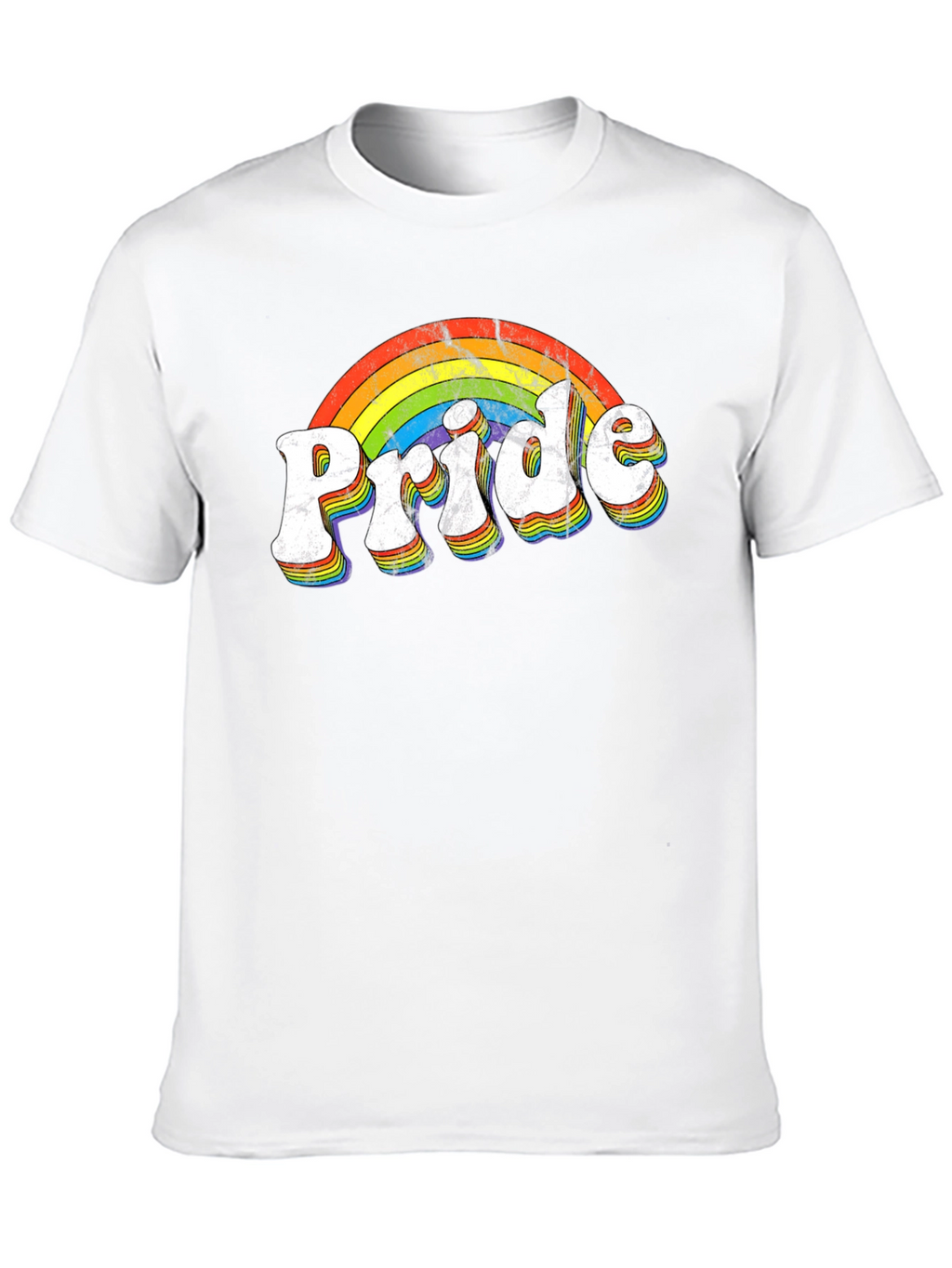 Retro Pride Rainbow T-Shirt - Black