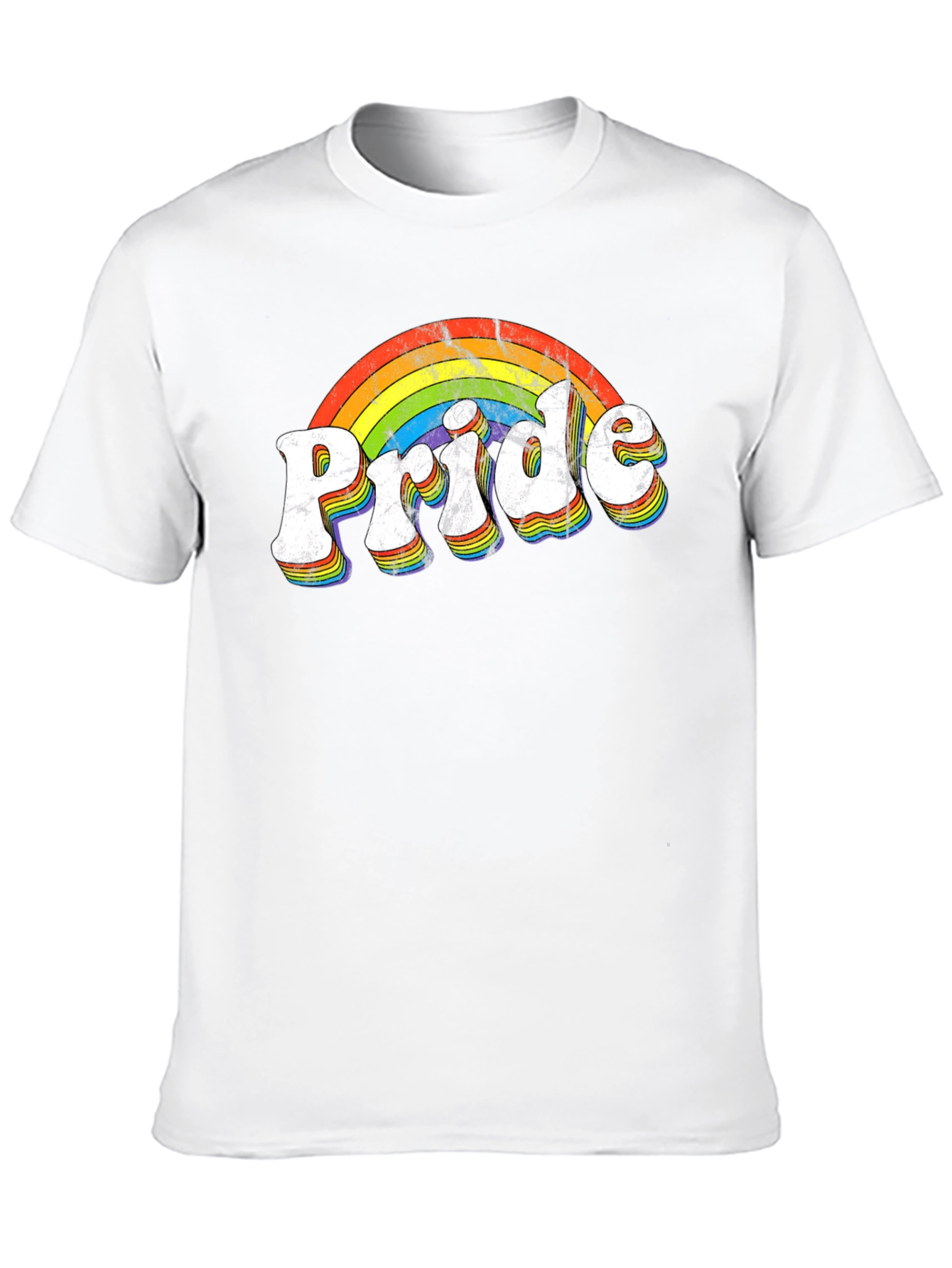 Retro Pride Rainbow T-Shirt - Black
