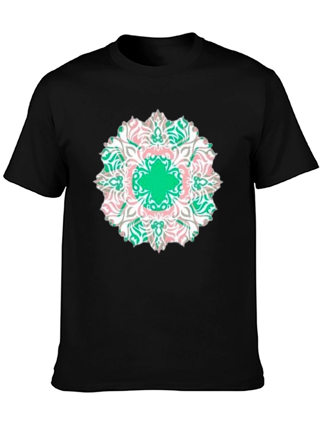 Mandala Print Black T-Shirt - Casual Style