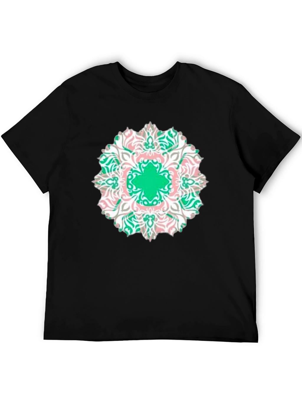 Mandala Print Black T-Shirt - Casual Style
