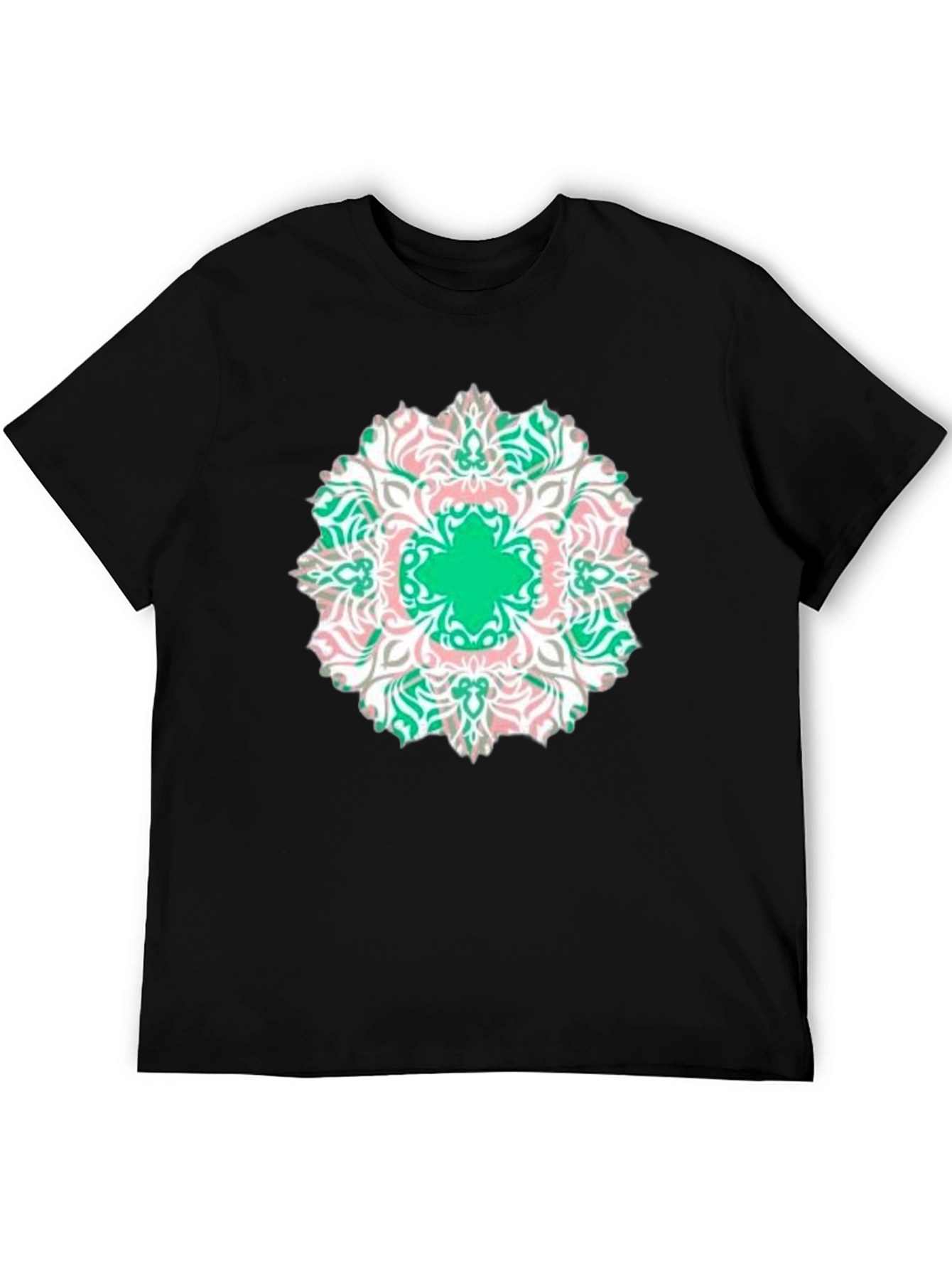 Mandala Print Black T-Shirt - Casual Style