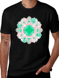 Mandala Print Black T-Shirt - Casual Style