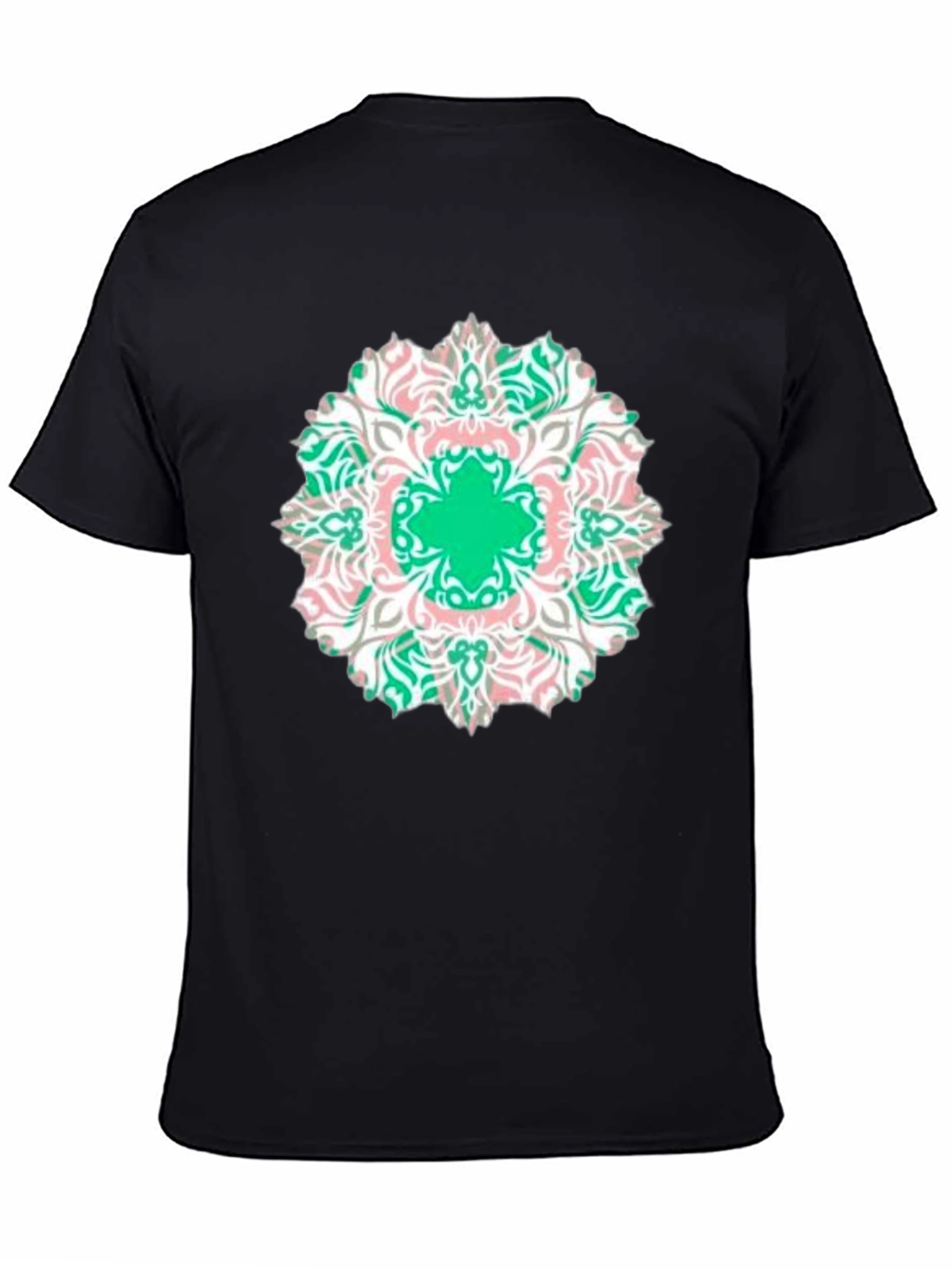 Mandala Print Black T-Shirt - Casual Style