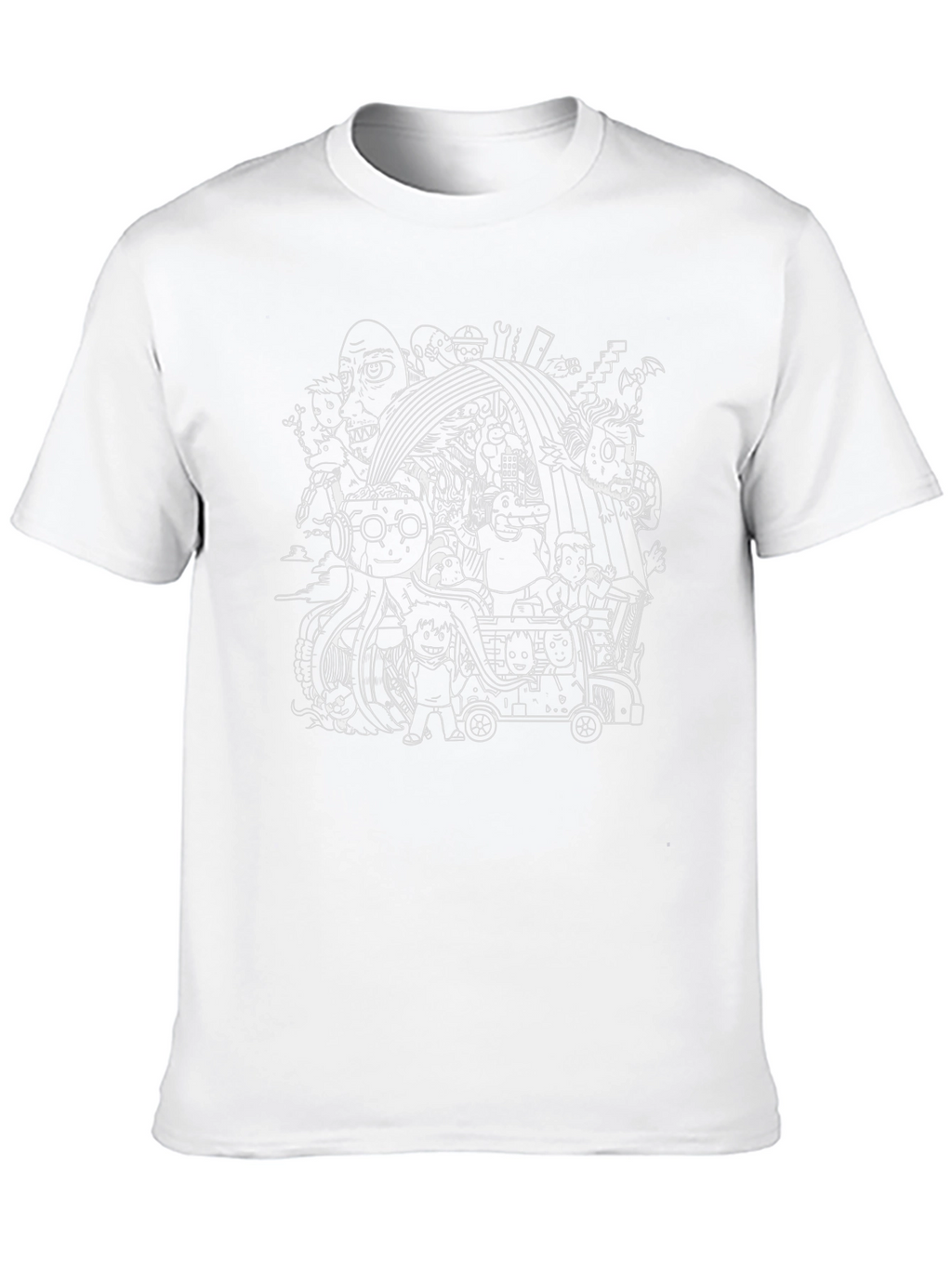Abstract Doodle Black T-Shirt