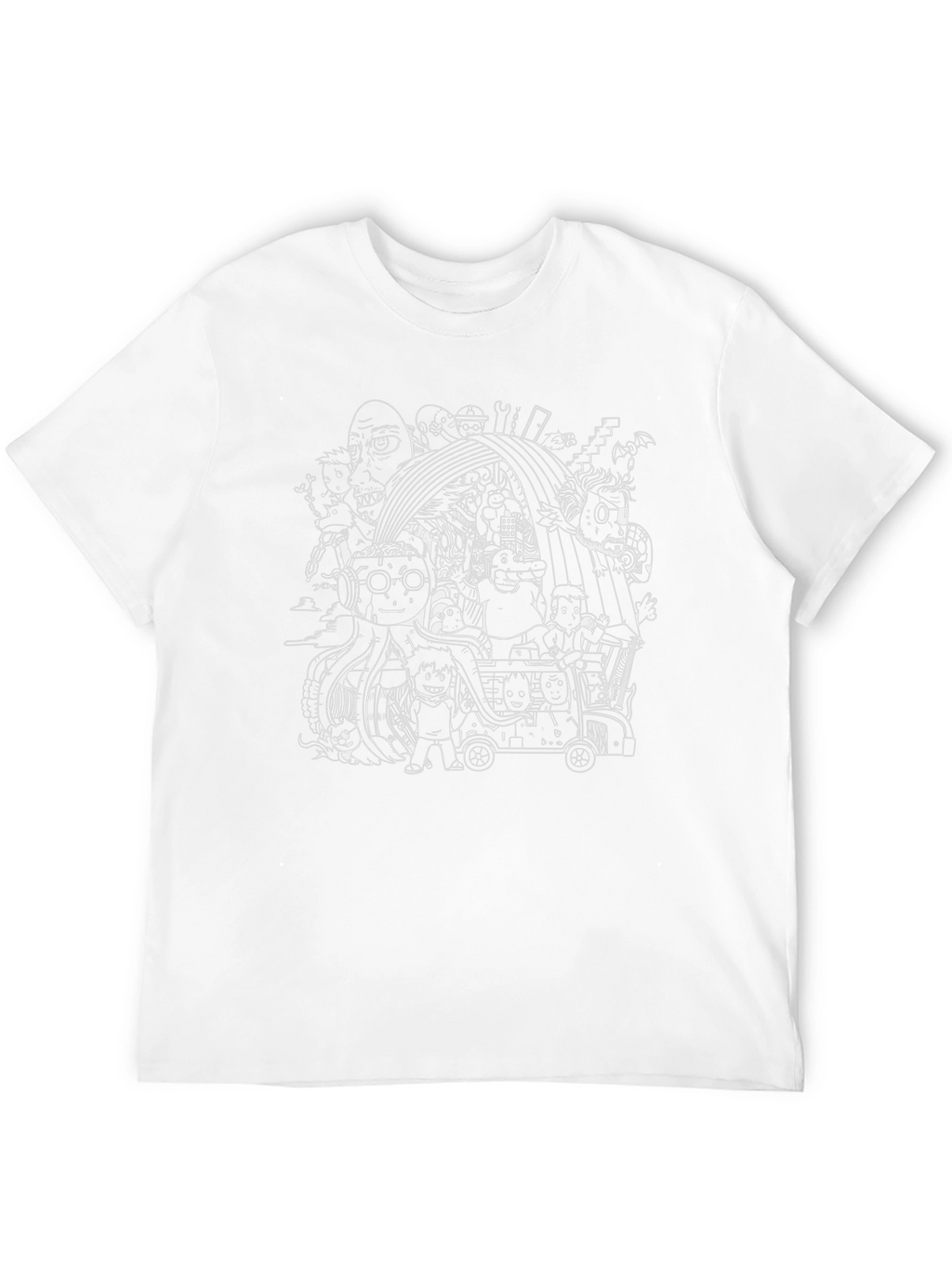 Abstract Doodle Black T-Shirt