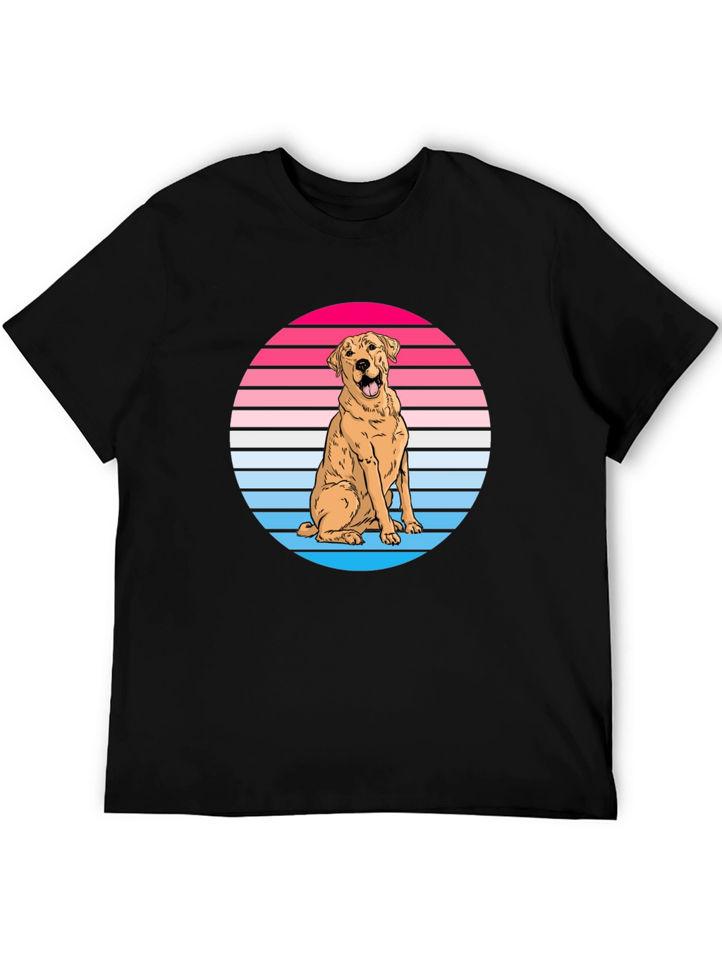 Retro Dog Graphic Tee - Labrador Lover Shirt