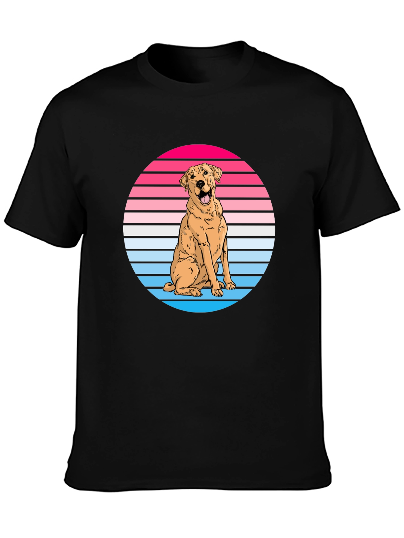 Retro Dog Graphic Tee - Labrador Lover Shirt