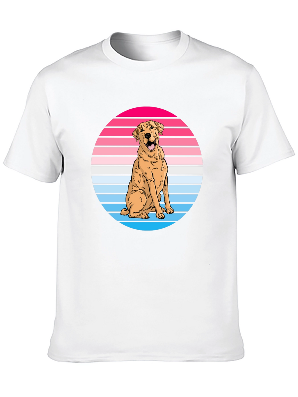 Retro Dog Graphic Tee - Labrador Lover Shirt