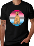 Retro Dog Graphic Tee - Labrador Lover Shirt