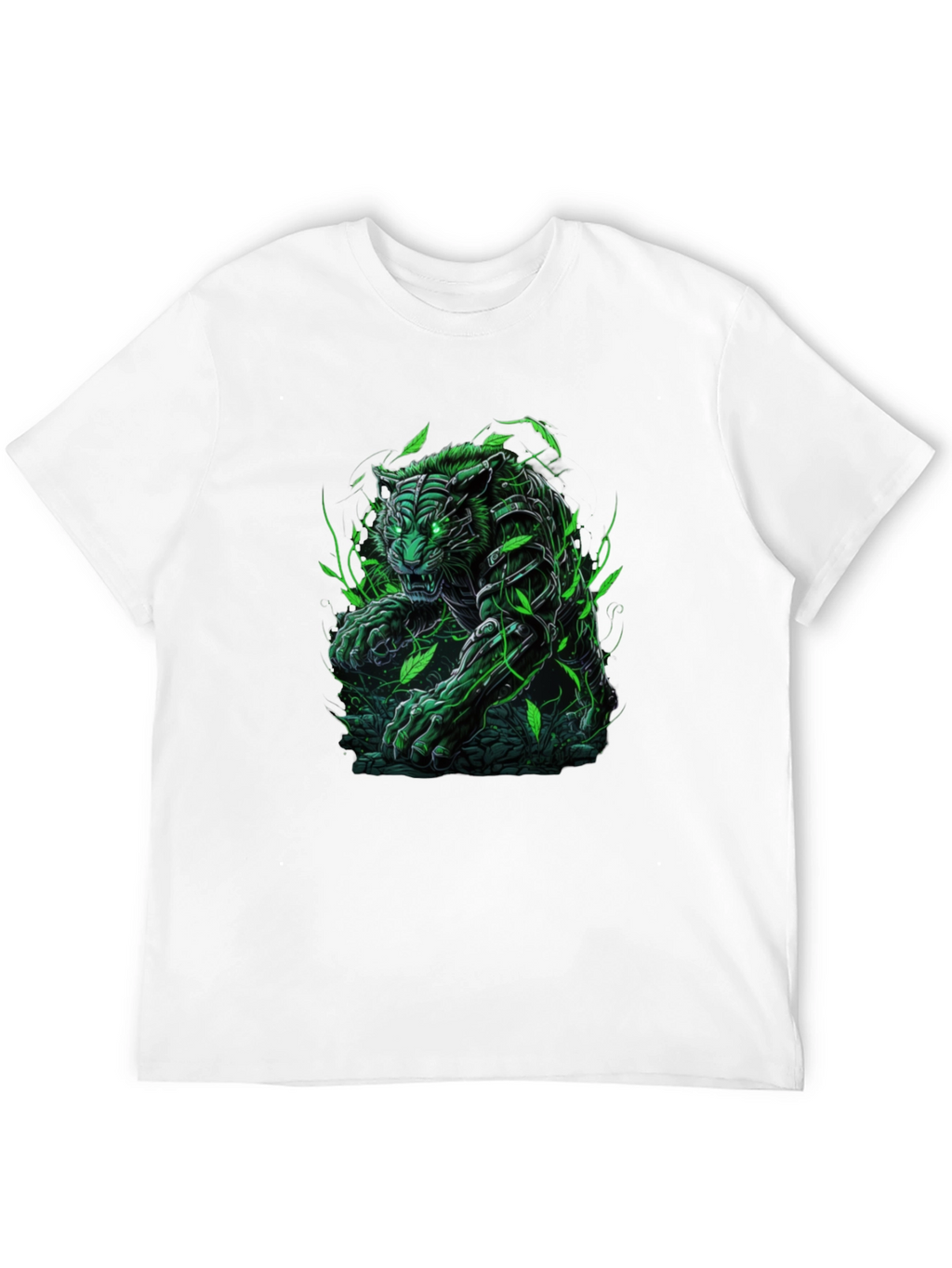 Green Tiger Graphic Tee - Unleash Your Wild Side!