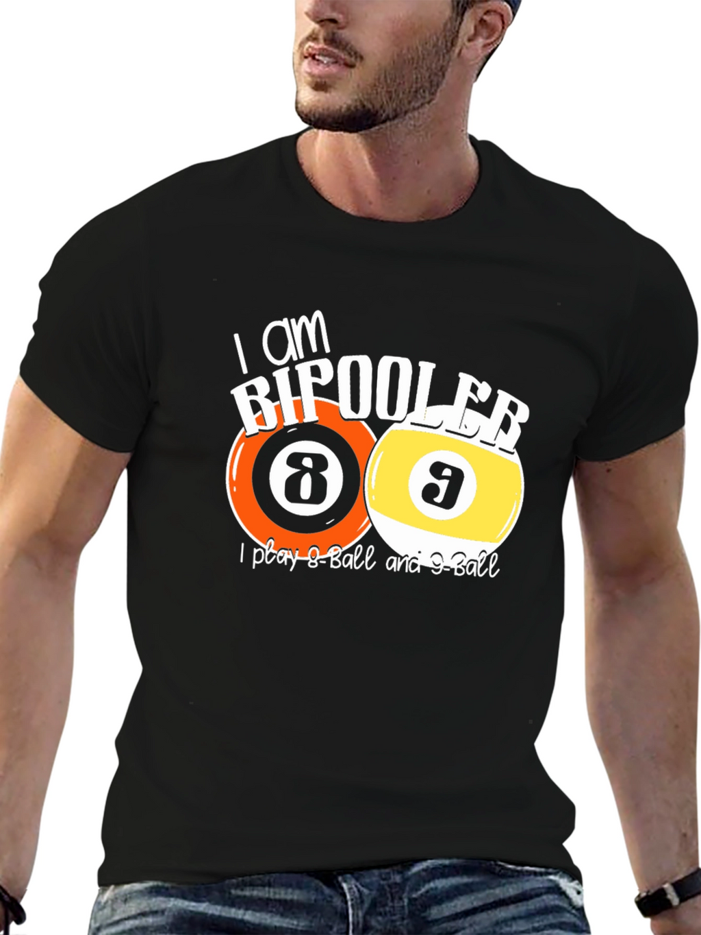 Bipooler 8-Ball & 9-Ball T-Shirt - Funny Billiards Tee
