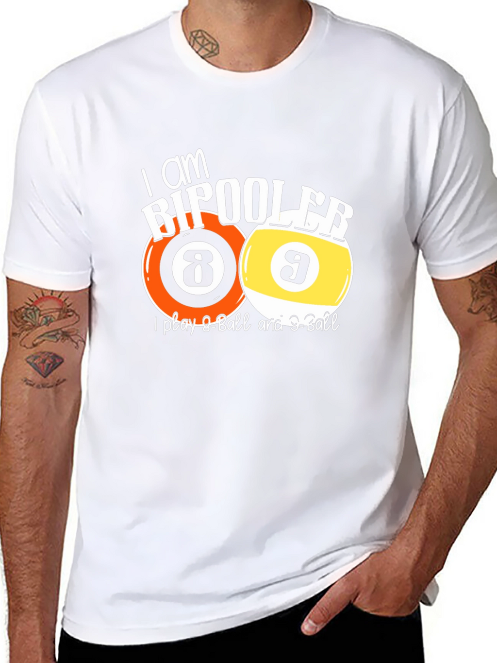 Bipooler 8-Ball & 9-Ball T-Shirt - Funny Billiards Tee
