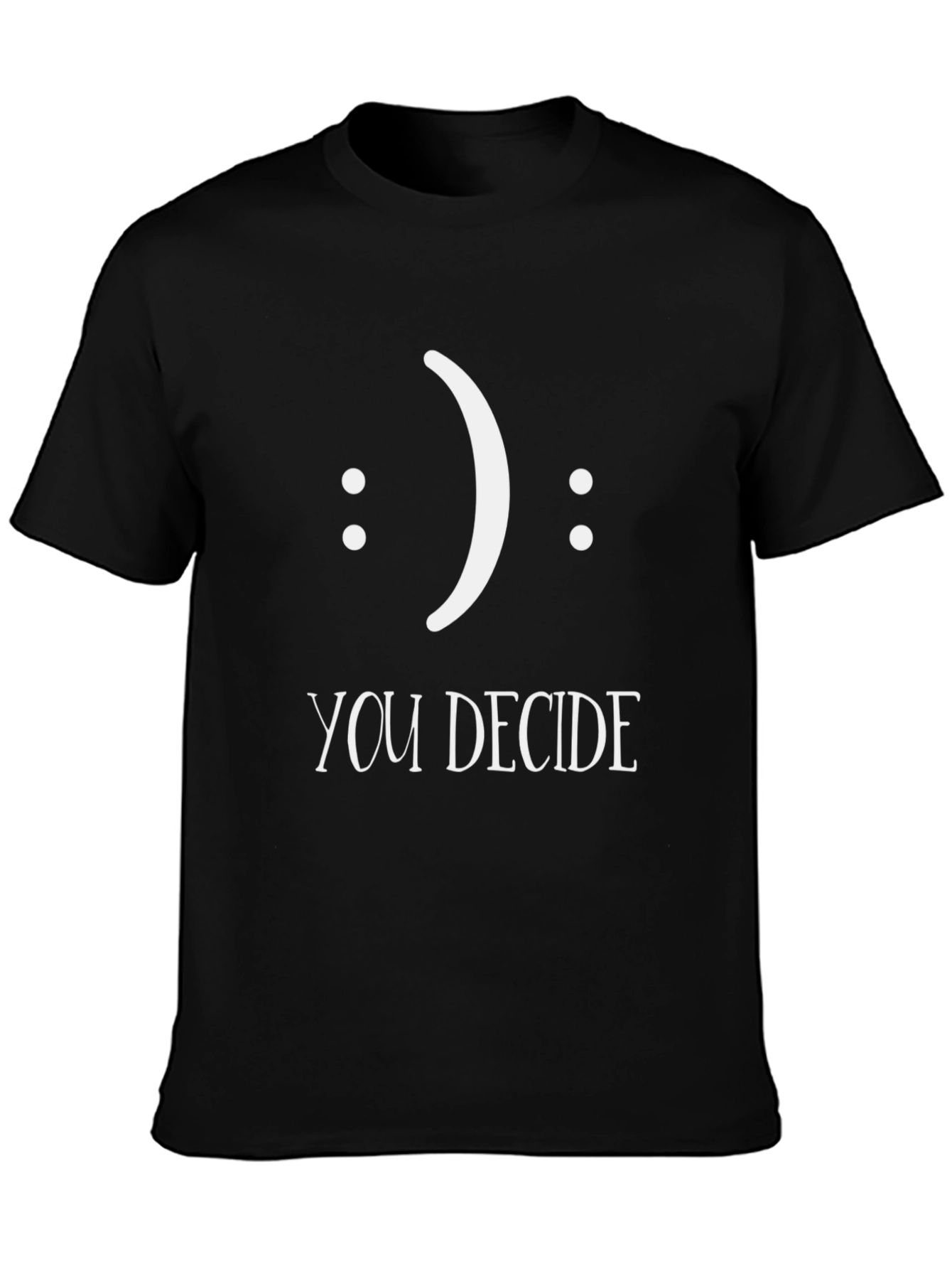 Decide Your Mood Black Graphic Tee