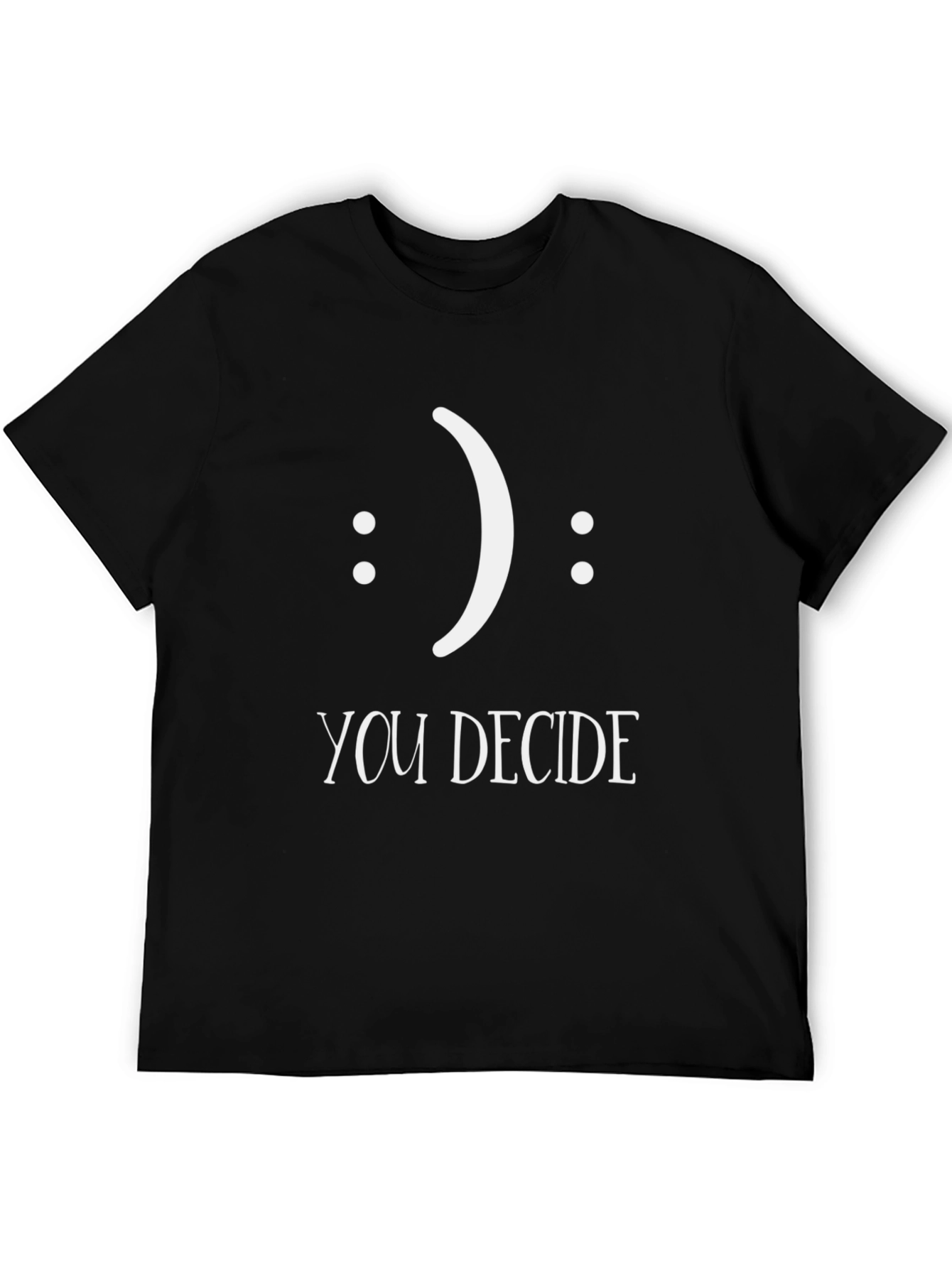 Decide Your Mood Black Graphic Tee