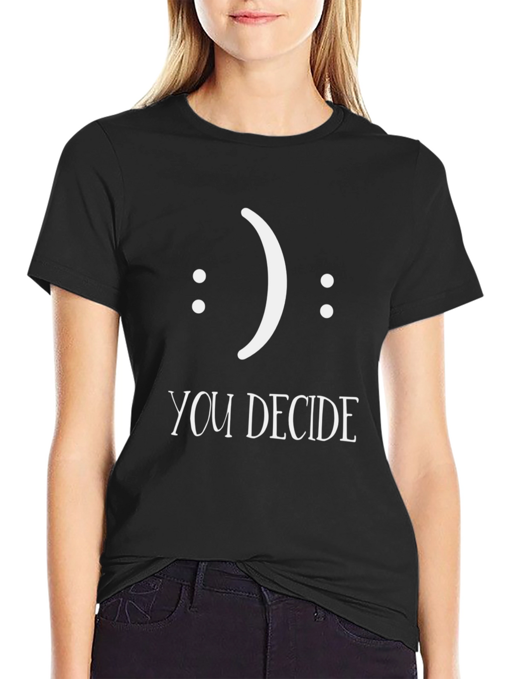 Decide Your Mood Black Graphic Tee