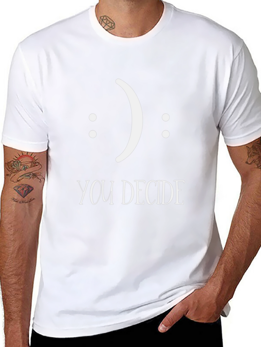 Decide Your Mood Black Graphic Tee