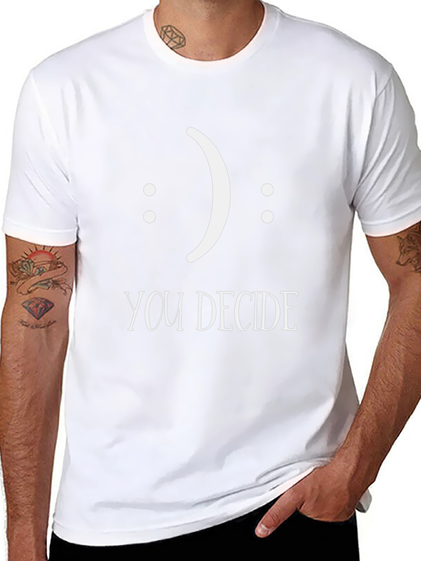 Decide Your Mood Black Graphic Tee