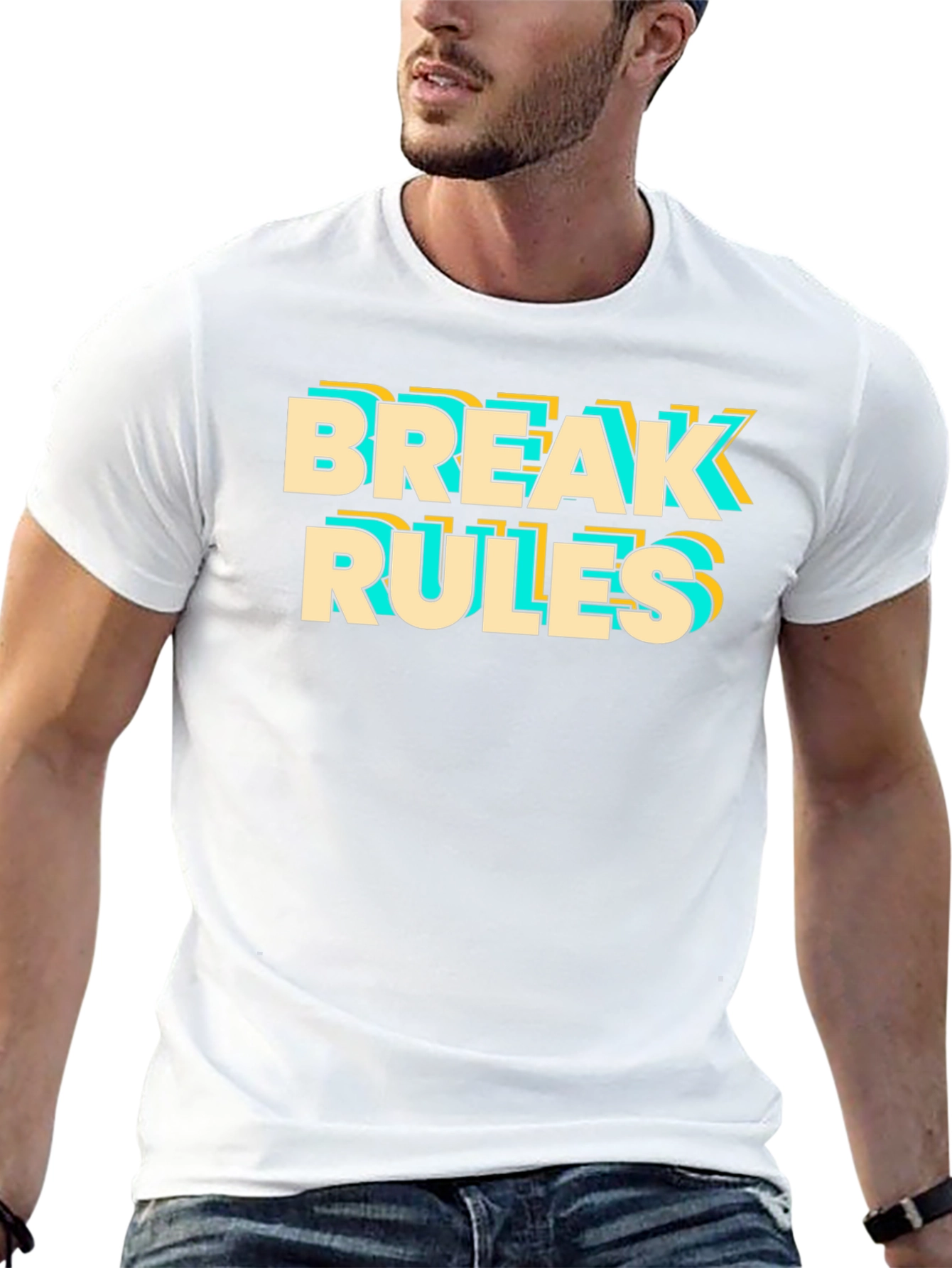 Break Rules Graphic Tee - Bold Statement Shirt