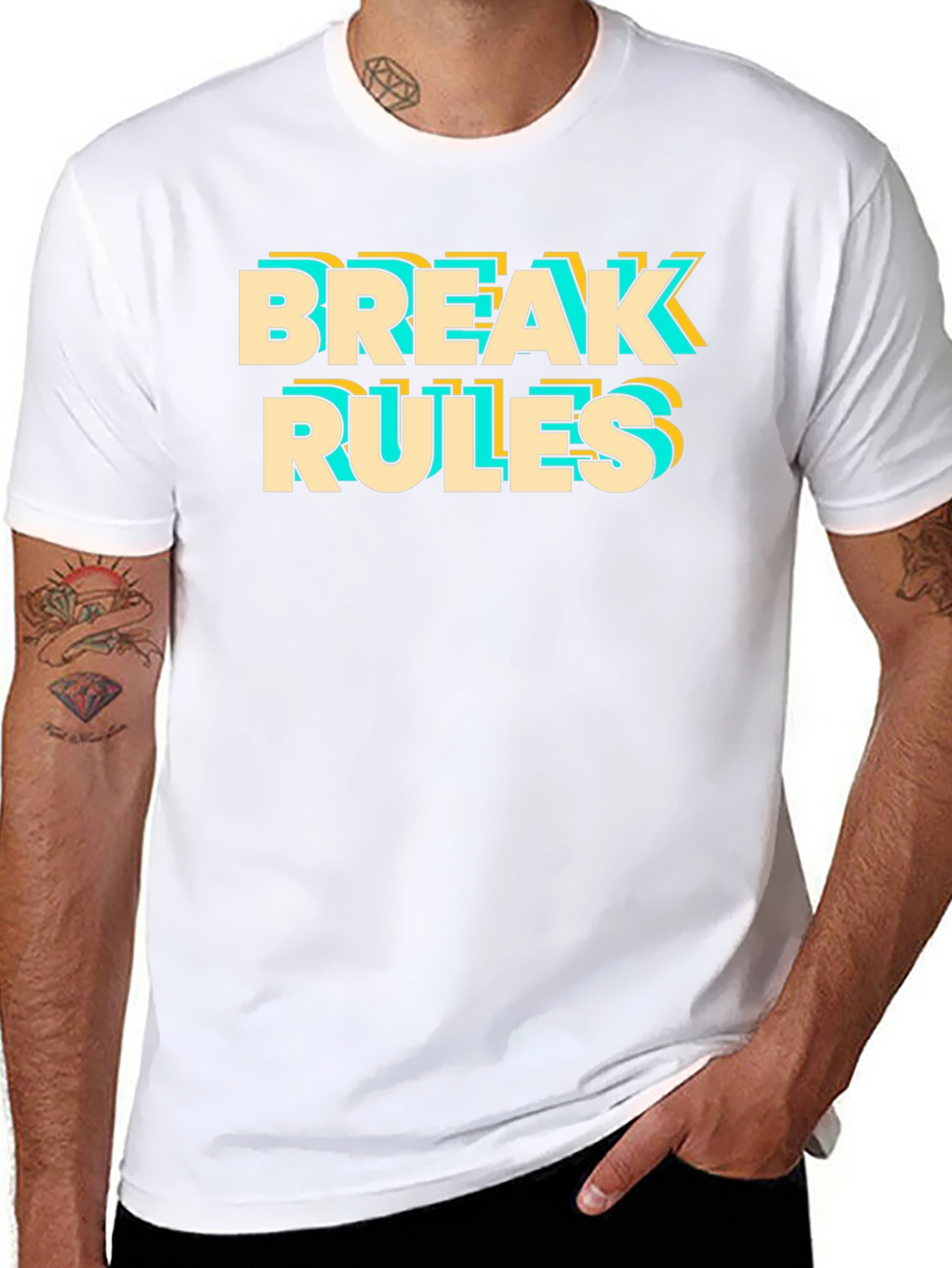 Break Rules Graphic Tee - Bold Statement Shirt