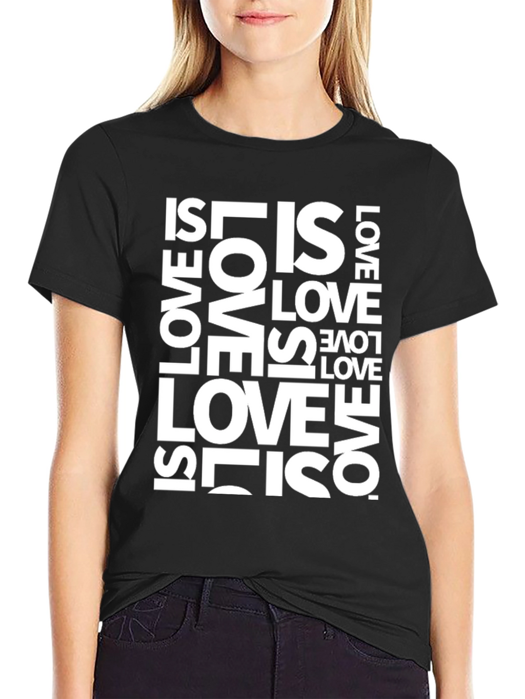 Love Is Love Graphic Tee - Black Casual Shirt