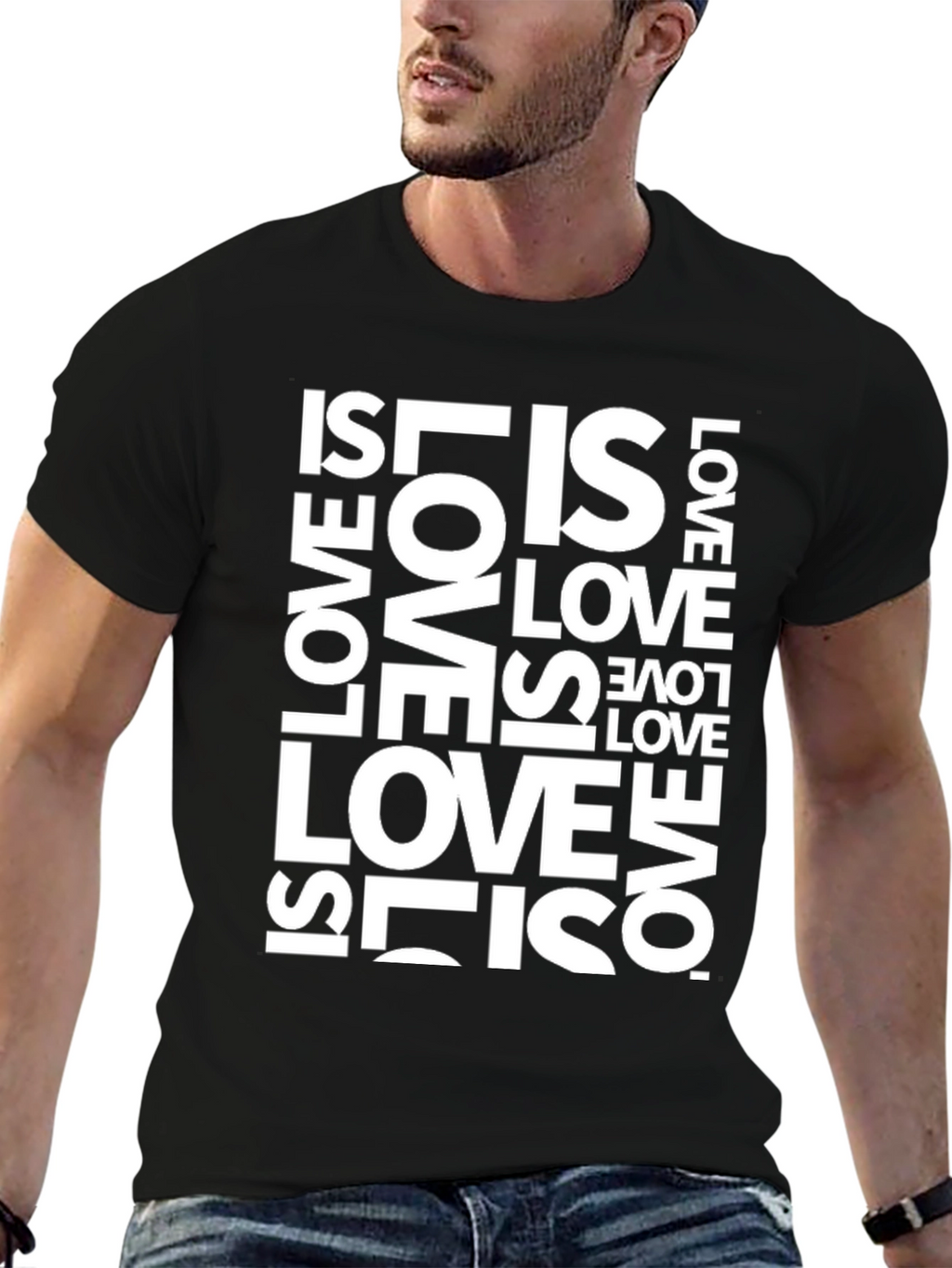 Love Is Love Graphic Tee - Black Casual Shirt