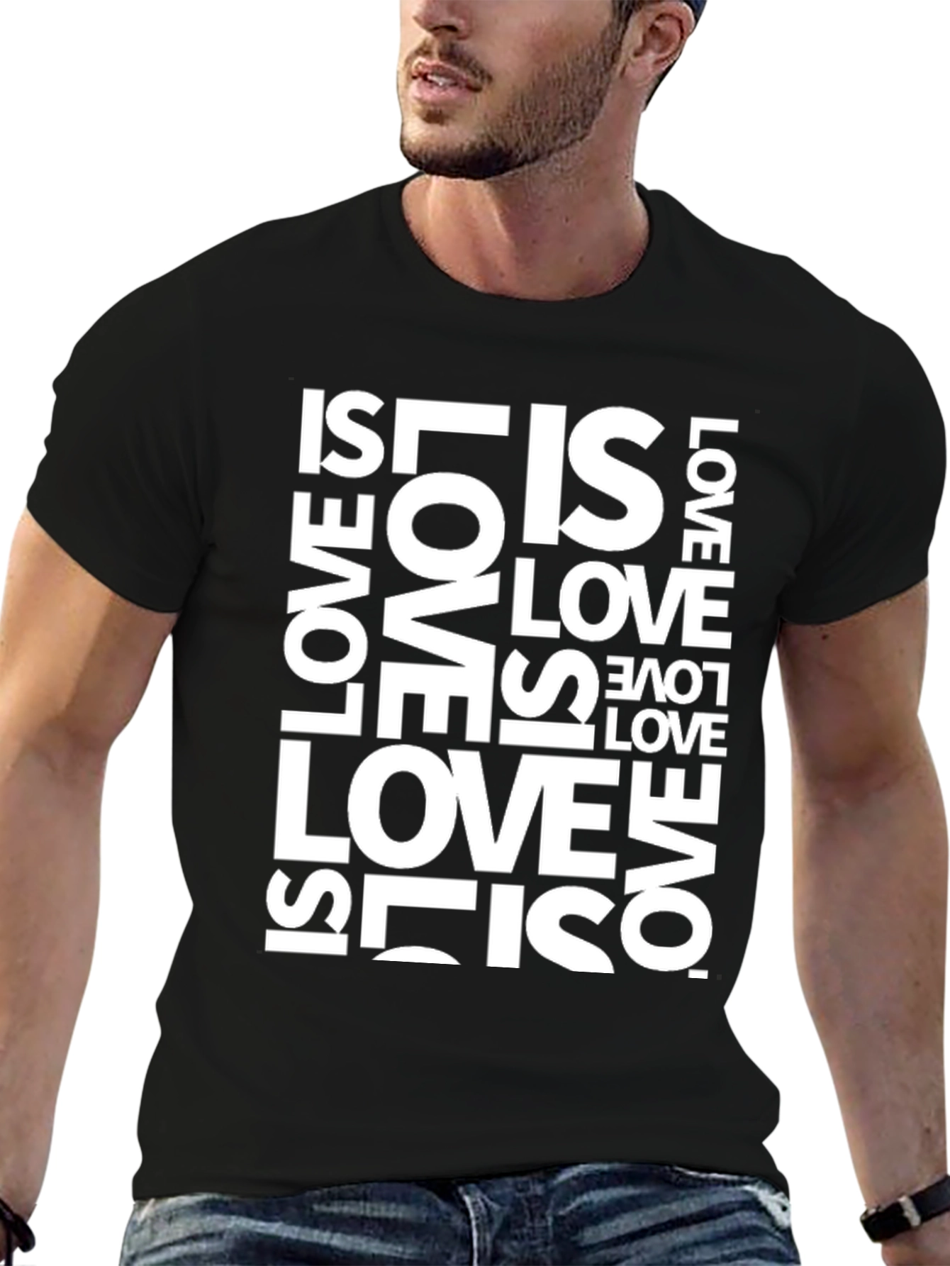 Love Is Love Graphic Tee - Black Casual Shirt