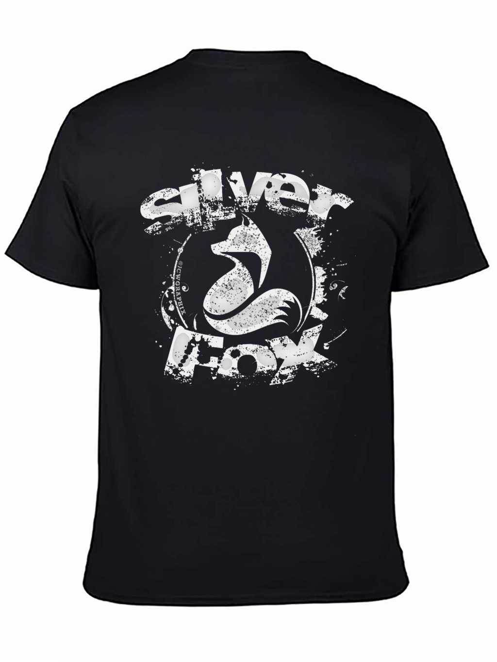 Silver Fox Graphic Tee - Mens Black T-Shirt